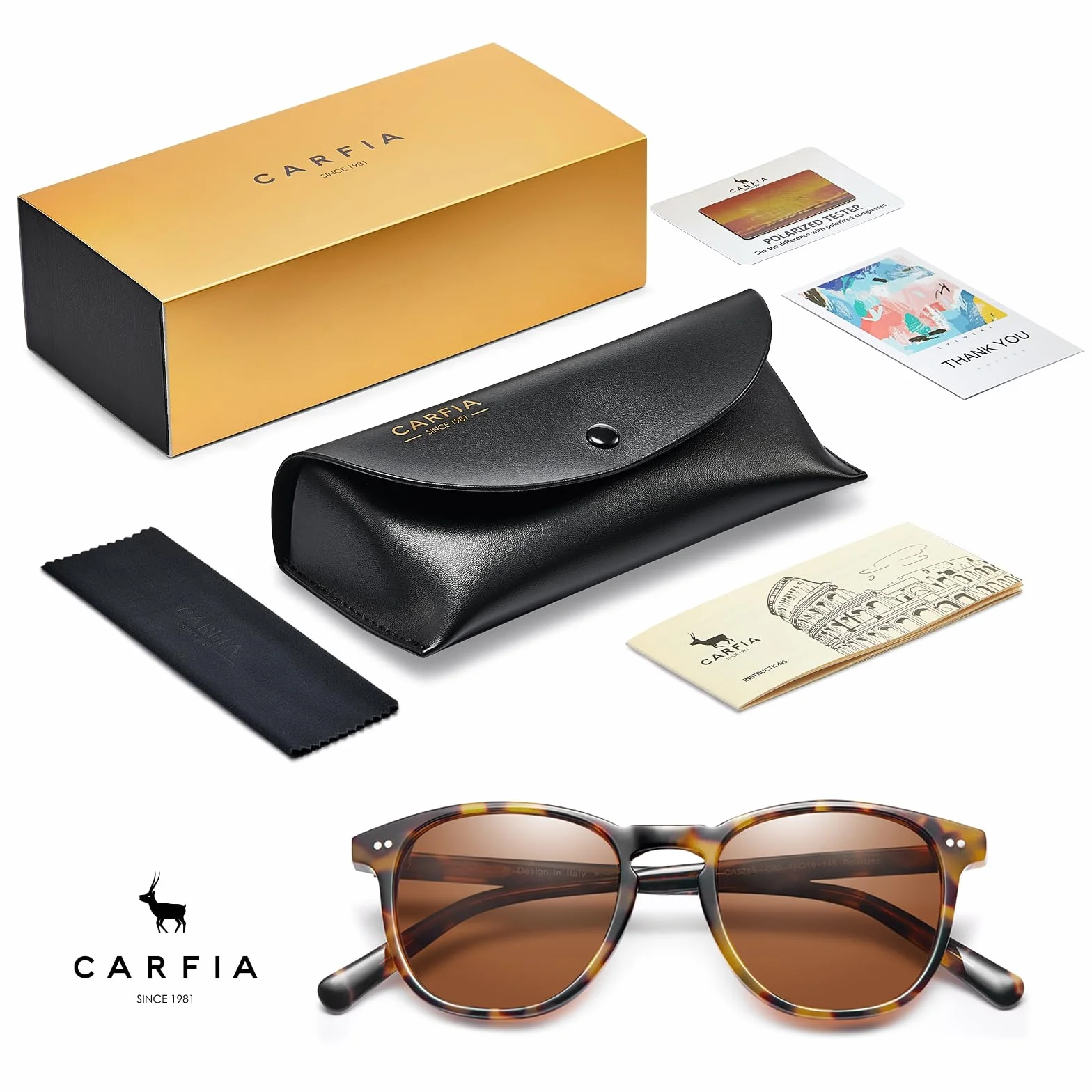 CARFIA Polaryzacyjne okulary przeciwsłoneczne w stylu vintage dla kobiet z małą twarzą, ochrona przed promieniowaniem UV, styl dziurki od klucza do jazdy na świeżym powietrzu, A/Żółw Ramka Brązowa