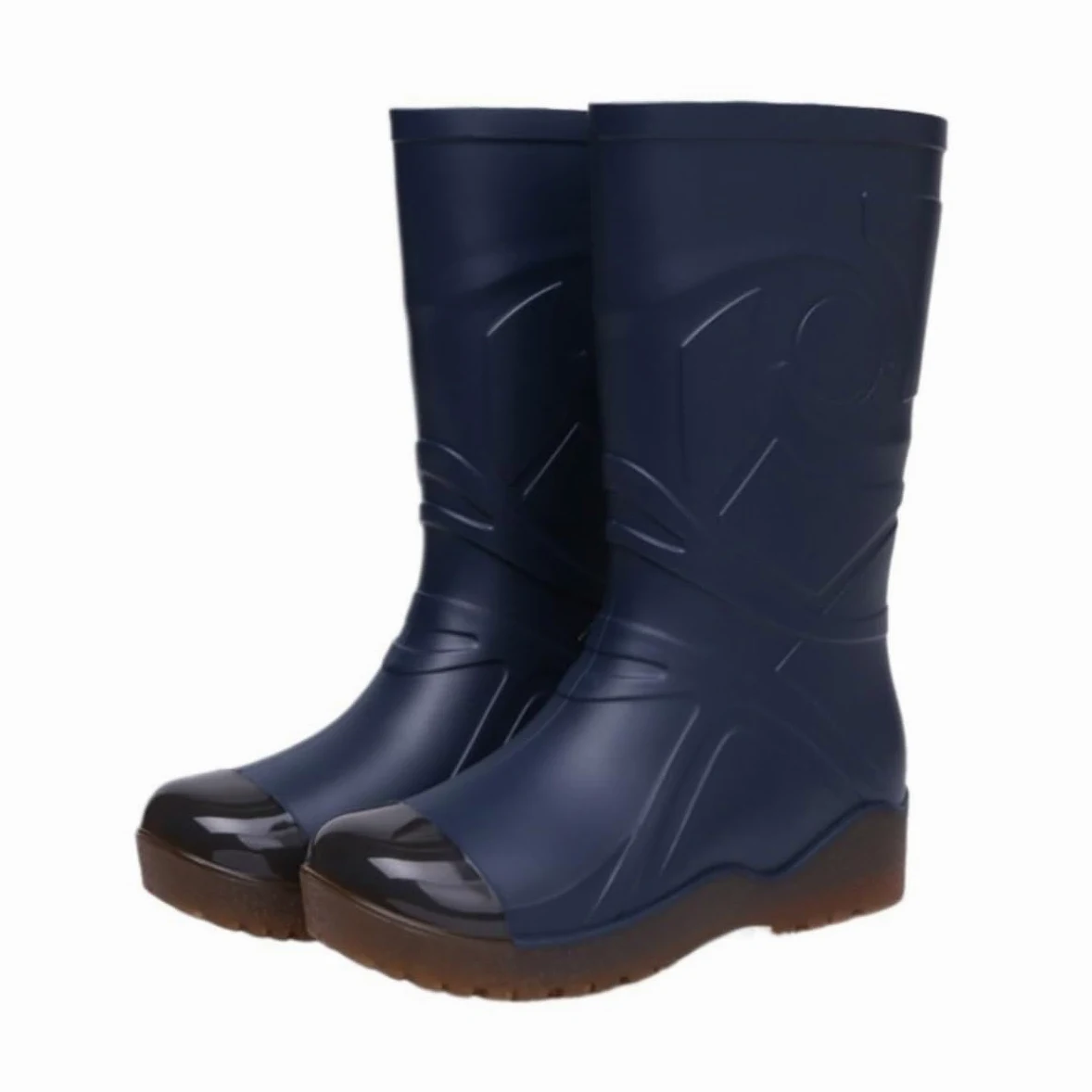 Buty Przeciwdeszczowe Męskie Kalosze Jednokolorowe, Buty Do Wody, Antypoślizgowe, Wodoodporne, Gumowe Modne