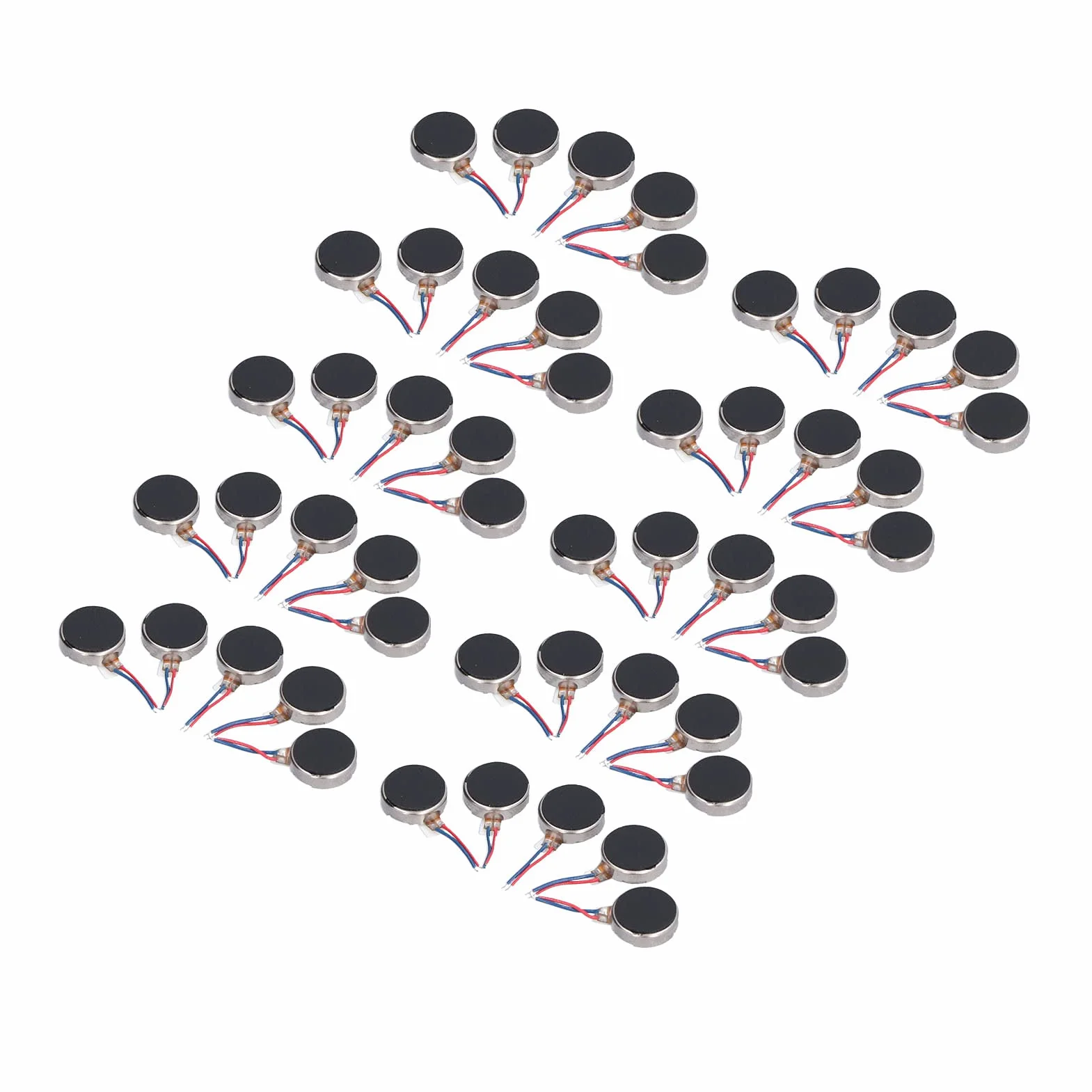 50pcs Mini DC Vibration Motor 3V 10x2.7mm Low Noise Micro Motor for Electronics DIY Projects compatible with Arduino