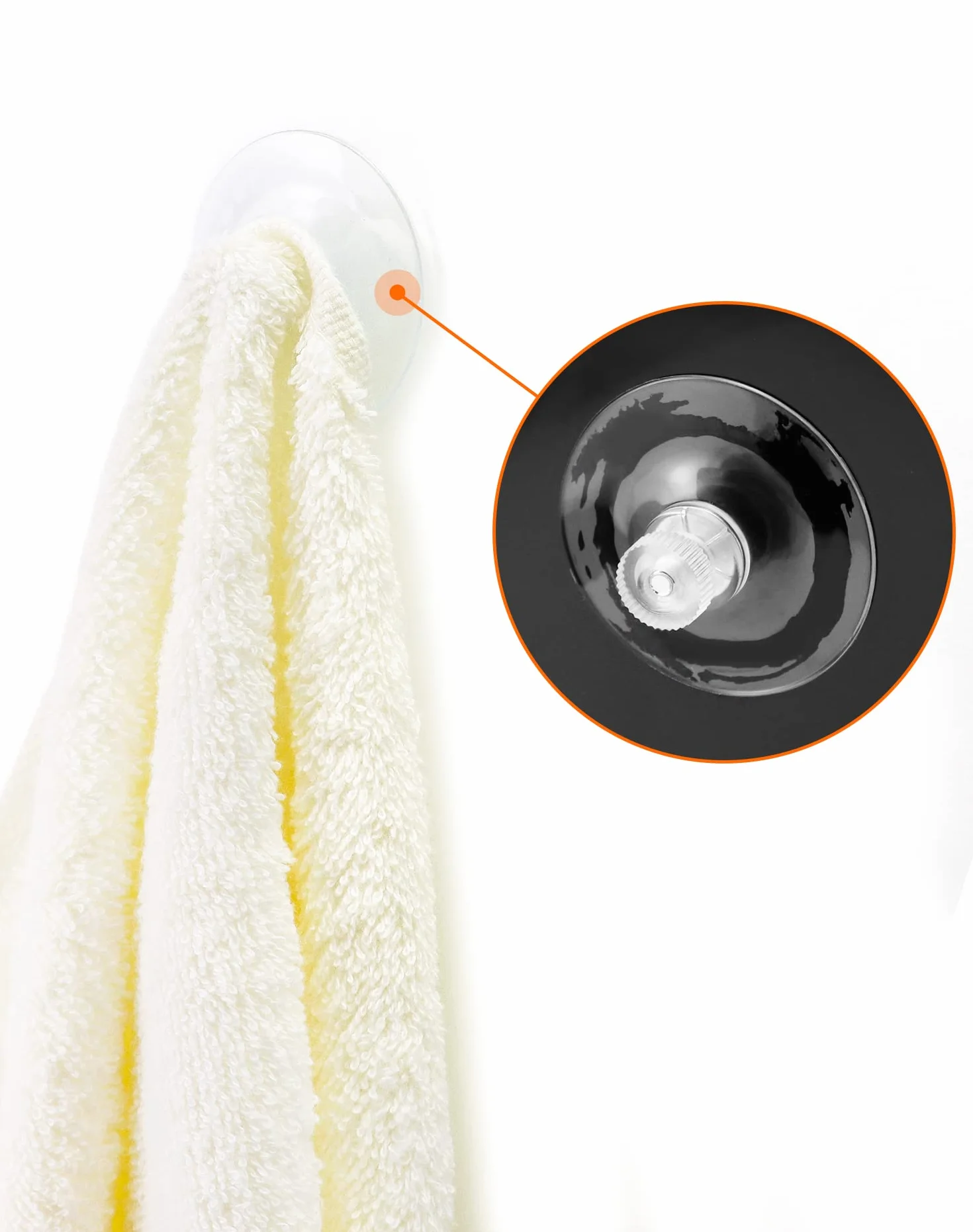 QWORK® 20 sztuk przyssawek, przyssawek do okien, Ø 40mm z nakrętką radełkowaną