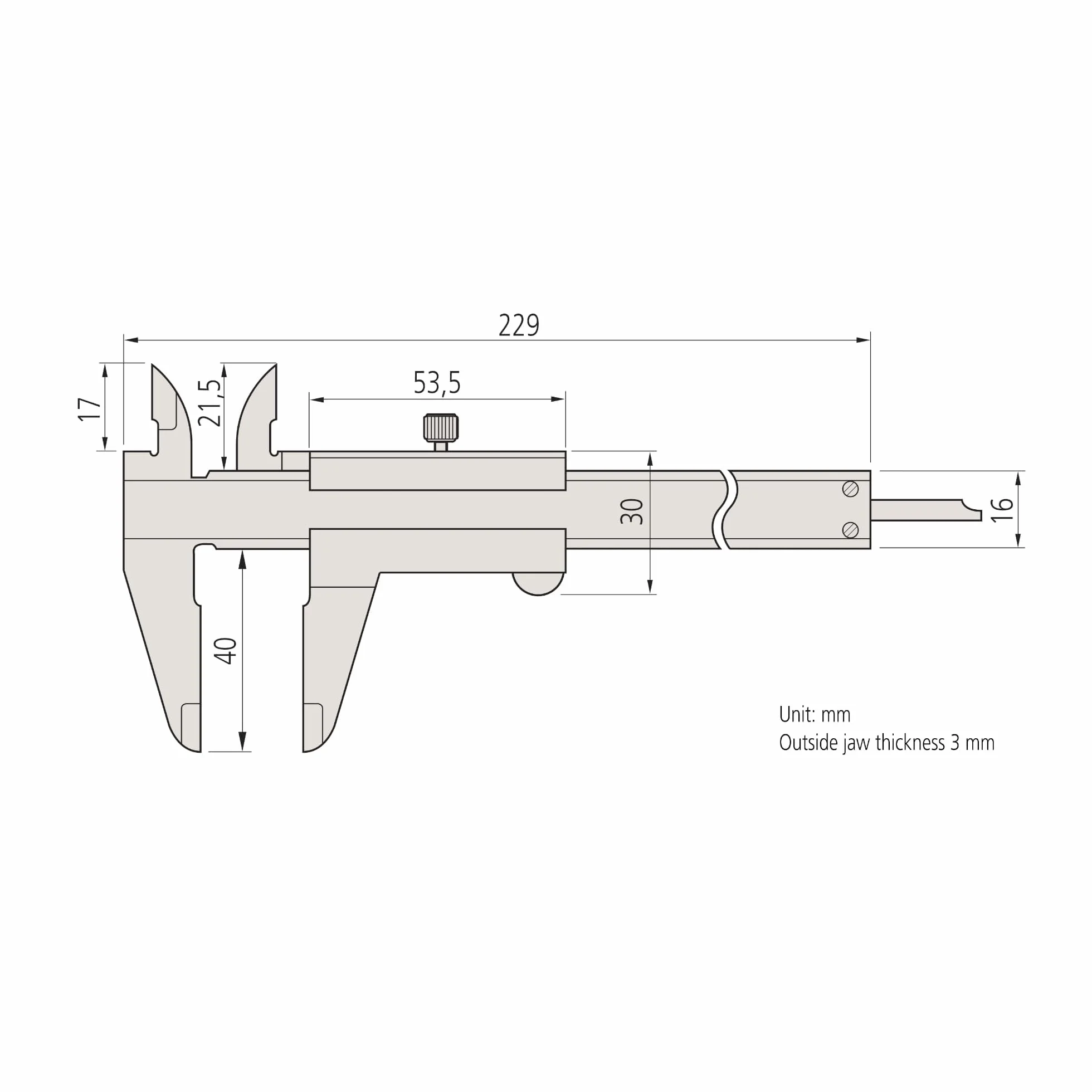 Mitutoyo MIT530-104 zacisk Vernier, zakres 0 mm-150 mm/0-6 cali