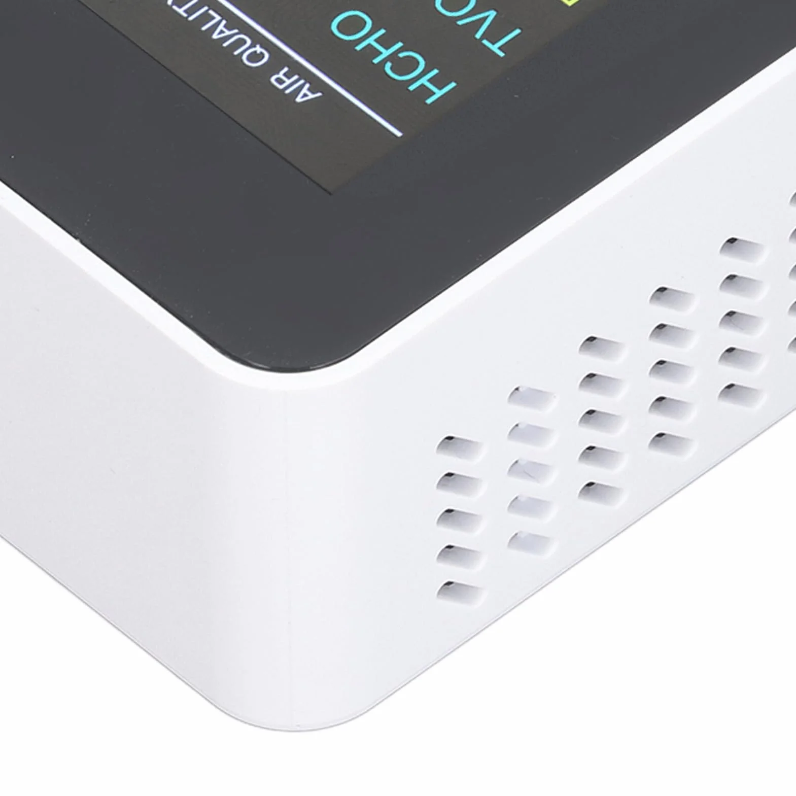 Detektor CO2 TVOC HCHO, Przenośny Wewnętrzny Monitor Stanu PM2,5 PM10 z Alarmem do Badania Jakości Powietrza (WHITE)