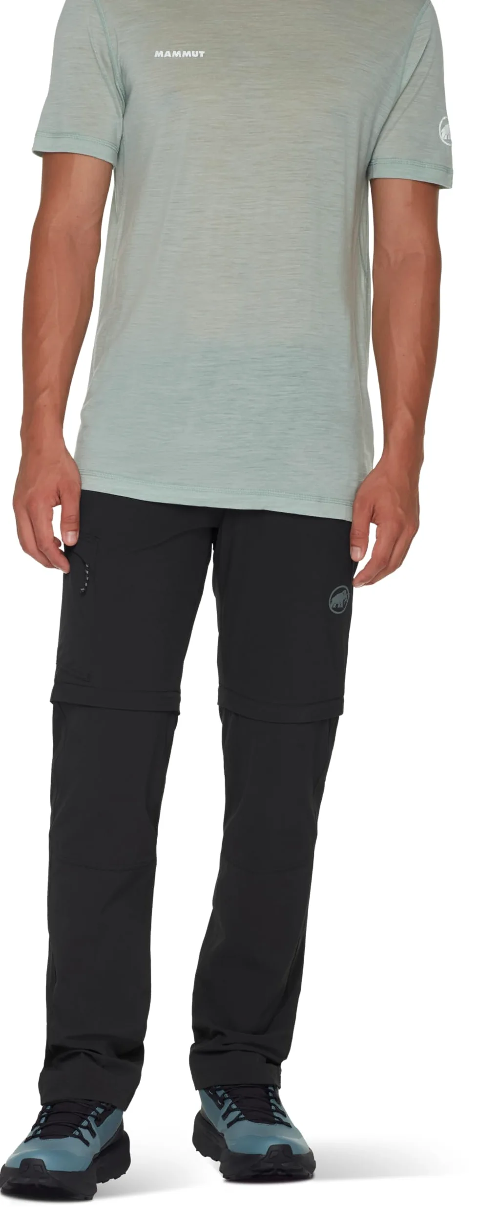 Mammut Runbold IV Zip Off Pants Men – Spodnie Męskie Trekkingowe z Odpinanymi Nogawkami | Oddychające i z Ochroną UV | Rozmiar 46 Długie, Czarny