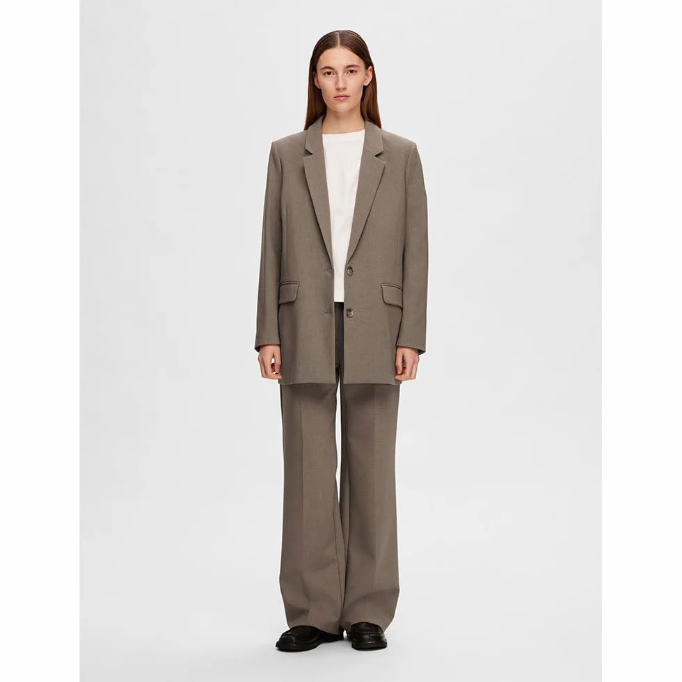 SELECTED FEMME Bluzka Kobiety Slfrita Ls Relaxed Blazer Camel Mel Noos
