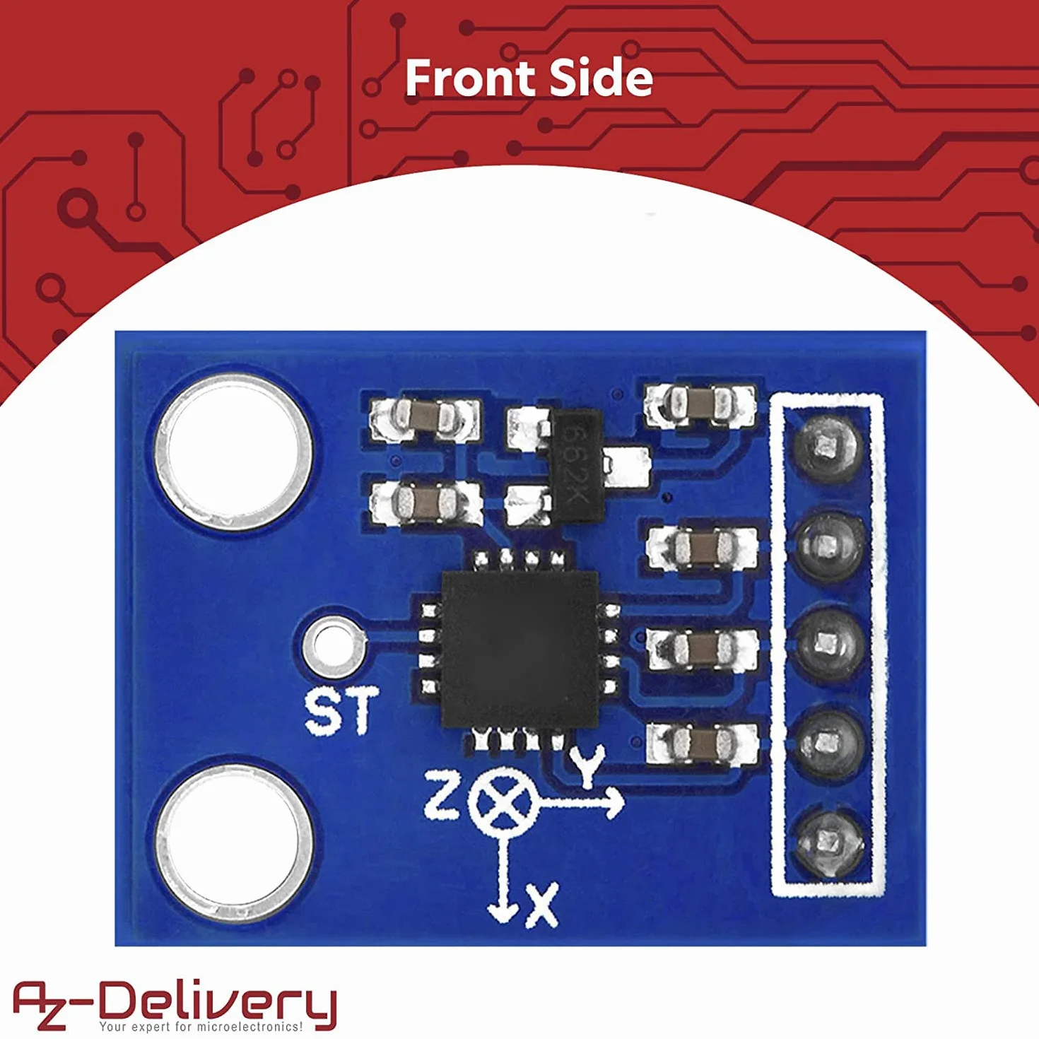 AZDelivery GY-61 Compatible with ADCL335 Przyspieszeniomierz 3-osiowy Moduł kąta nachylenia kompatybilny z Arduino i Raspberry Pi