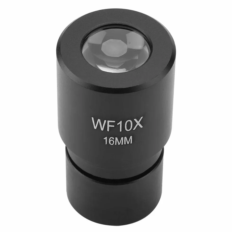 DM-R001 WF10X 16 mm szerokokątny okularek mikroskopowy do biologicznego montażu na oczach mikroskopu 23,2 mm ze skalą 0,1 mm, 50% większe pole widzenia