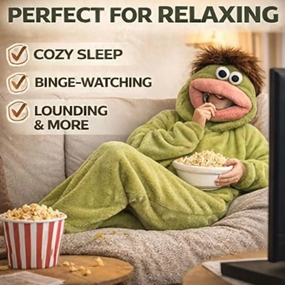 Monster Onesie, Big Mouth Monster Onesie, zabawna piżama Monster głupia, nadająca się do noszenia Onesie, unisex pluszowa odzież domowa na imprezę zdjęciową