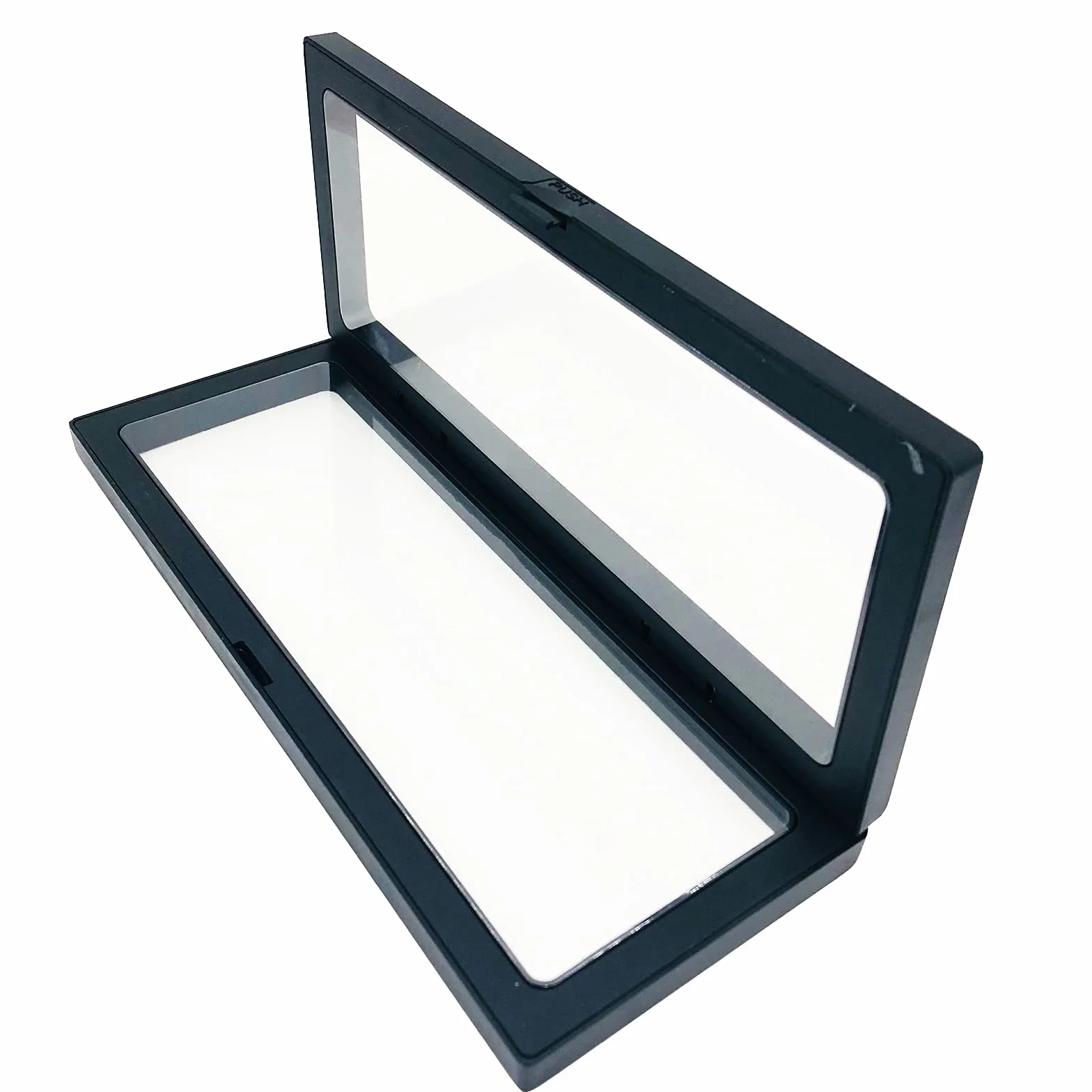 Pływające witryny 3D organizer na biżuterię 6 sztuk czarny