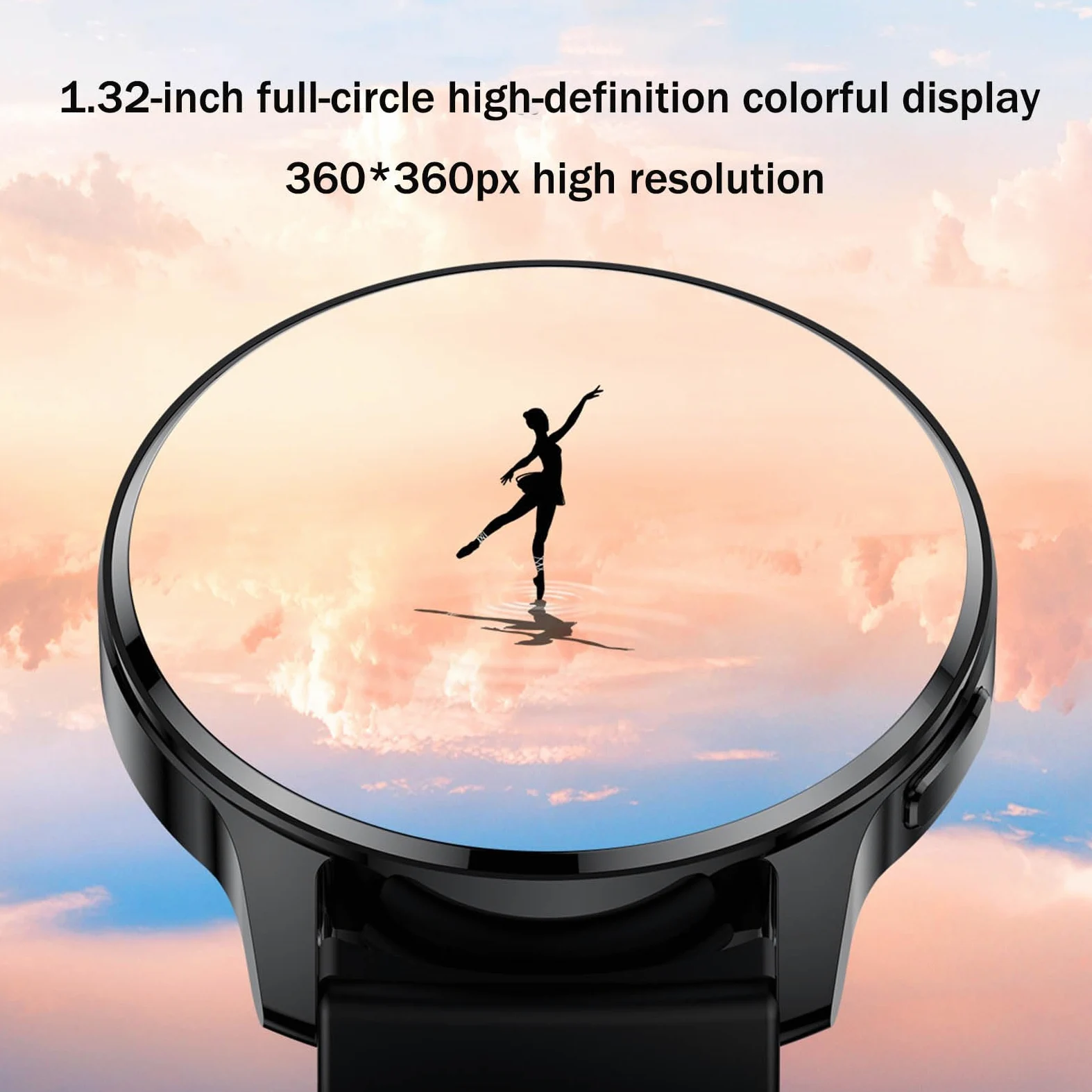Smartwatch Damski Z Funkcją Telefonu 1,32" Zegarek Fitness Tracker Z Sportowymi Zegarkami Wodoszczelność IP68 Częstotliwość Uderzeń Serca 24 H Monitorowanie Snu,F