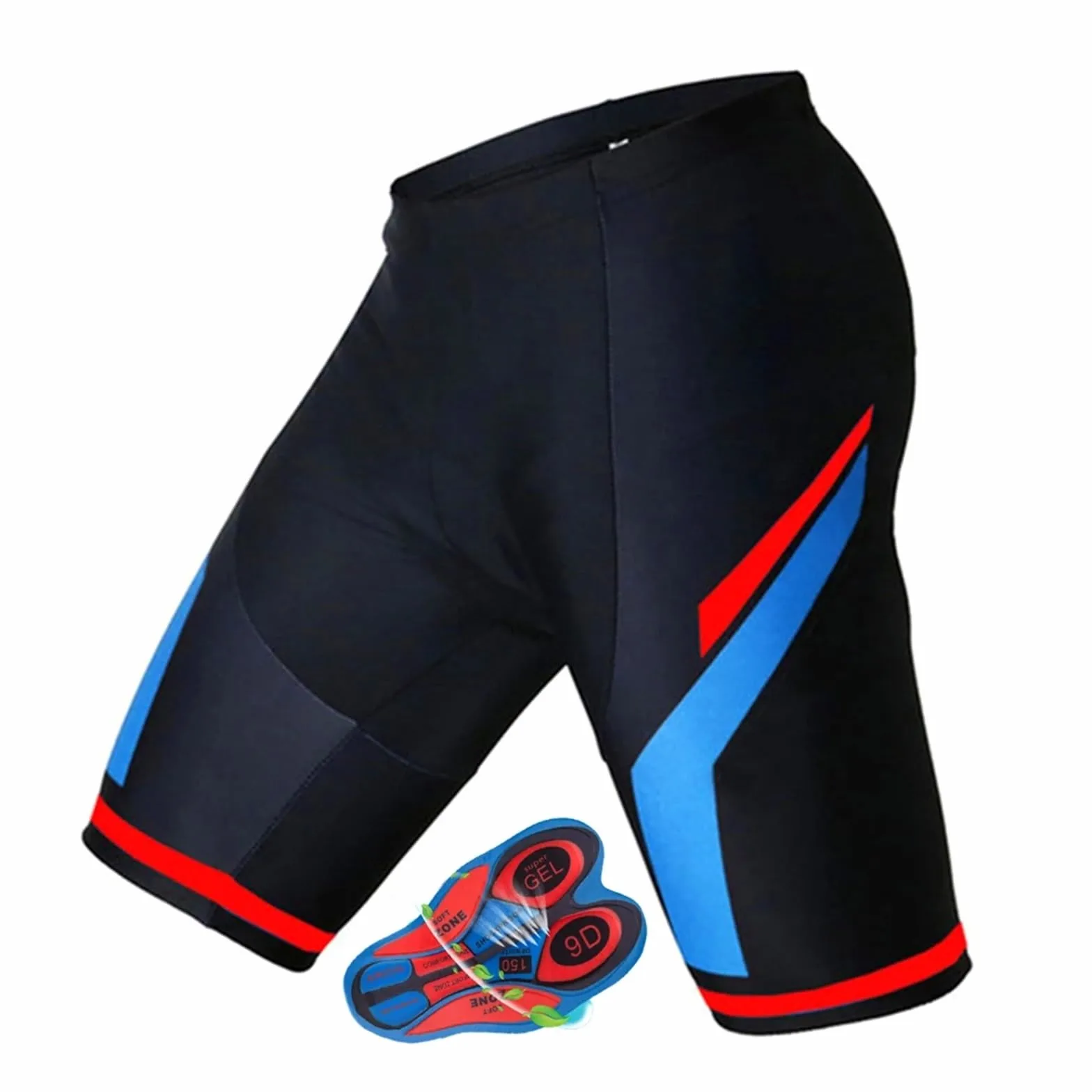 Spodenki rowerowe męskie spodenki rowerowe letnie spodenki rowerowe 9D z wkładką krótkie spodenki rowerowe spodnie rowerowe górskie spodenki oddychające (2,4XL)