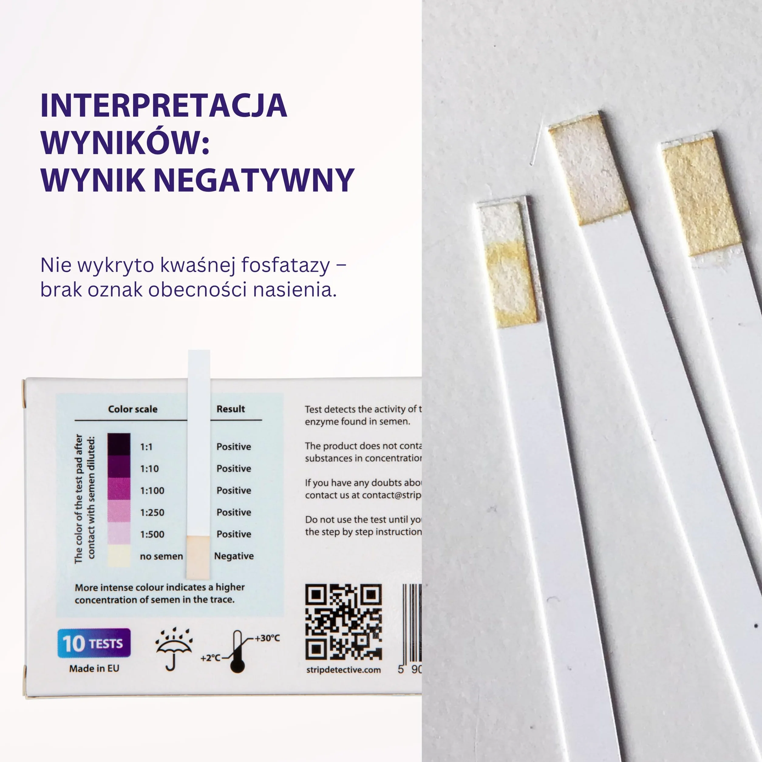 Test wykrywający nasienie Strip Detective - Test Zdrady 10szt w opakowaniu