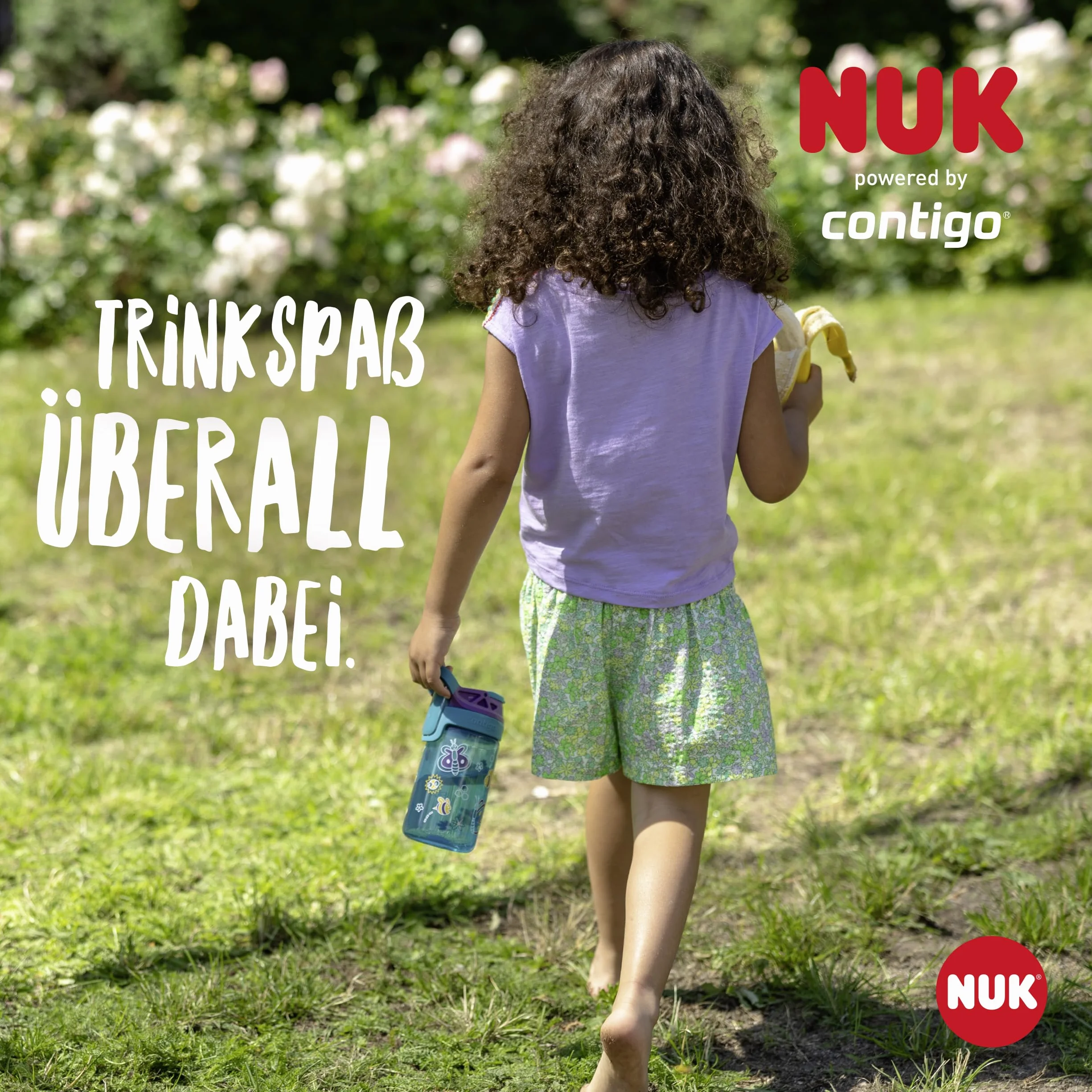 NUK By Contigo Easy Sip Cup butelka do picia dla dzieci (od 4 lat) | zabezpieczona przed wyciekiem | wyprodukowana z wytrzymałego tritanu | nie zawiera BPA | nadaje się do mycia w zmywarce | 420 ml |