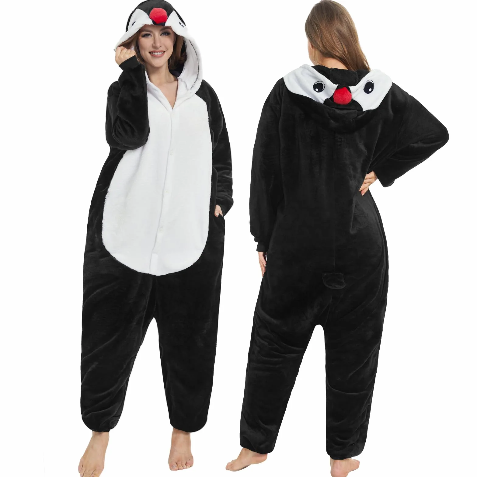 JONRRYIN Piżama Zwierzęta Dorosły Unisex Kombinezon, Zwierzęca Piżama Onesie Kostium, Piżama Kigurumi Anime Sleepwear Kombinezon Cosplay Zestaw na Halloween, karnawał