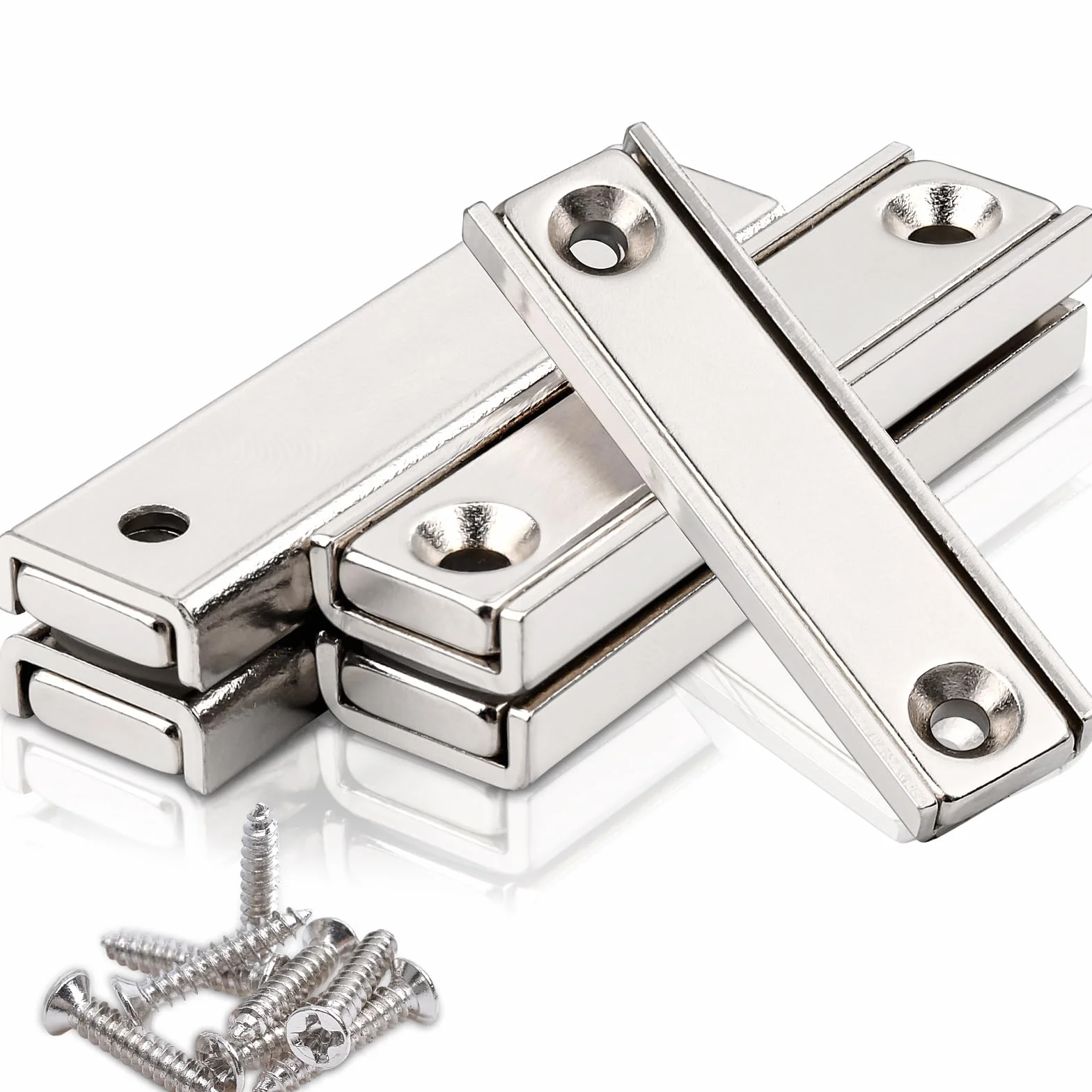 50 x 13,5 x 5 mm Prostokątne magnesy neodymowe, mocne magnesy z otworem, 5 sztuk ekstra mocnych magnesów neodymowych z otworem, mocne magnety z otworem do śrub do przykręcania, magnesy garnkowe