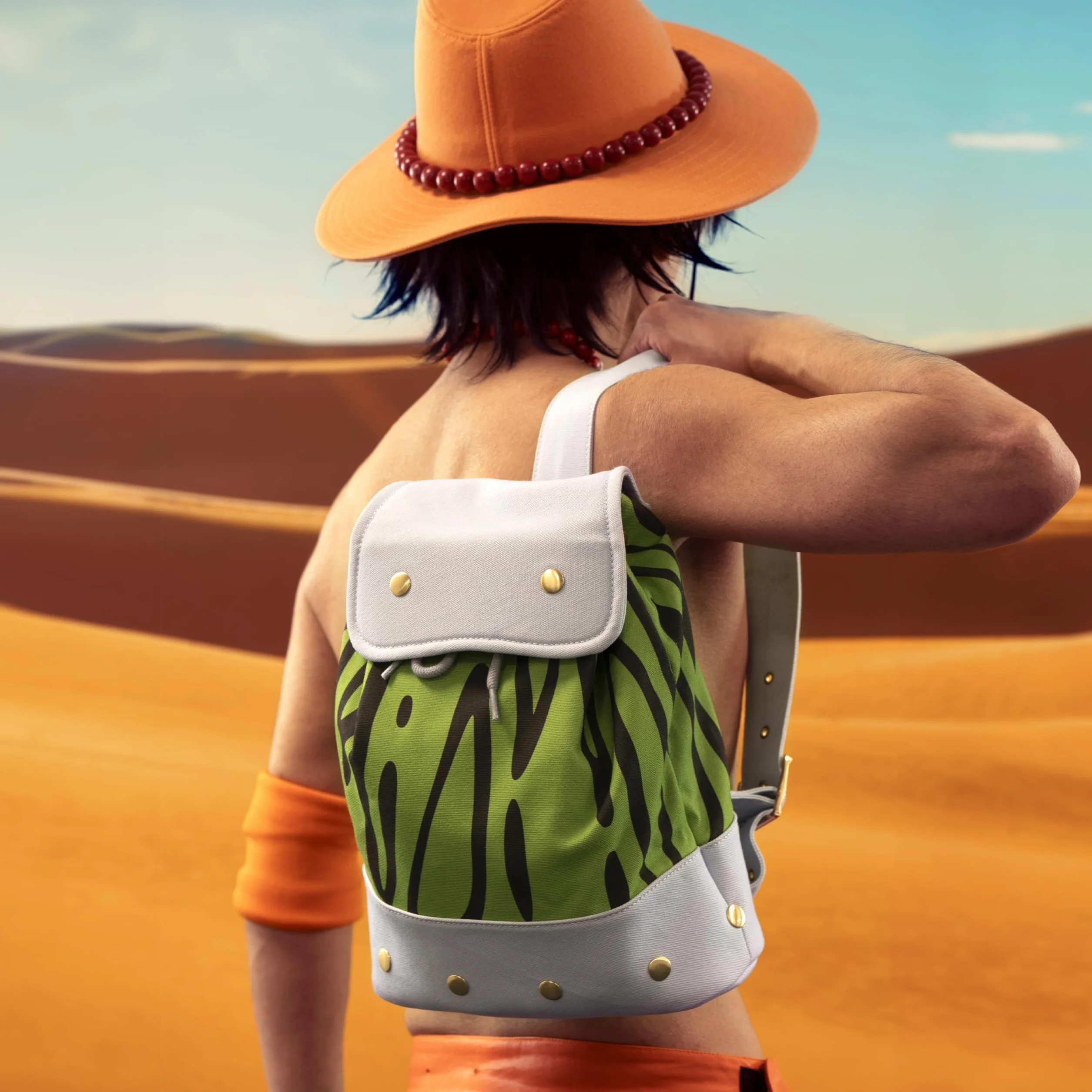 ABYSTYLE ONE PIECE Torba replika Portgas D. Ace 35x30x12cm zielony czarny biały