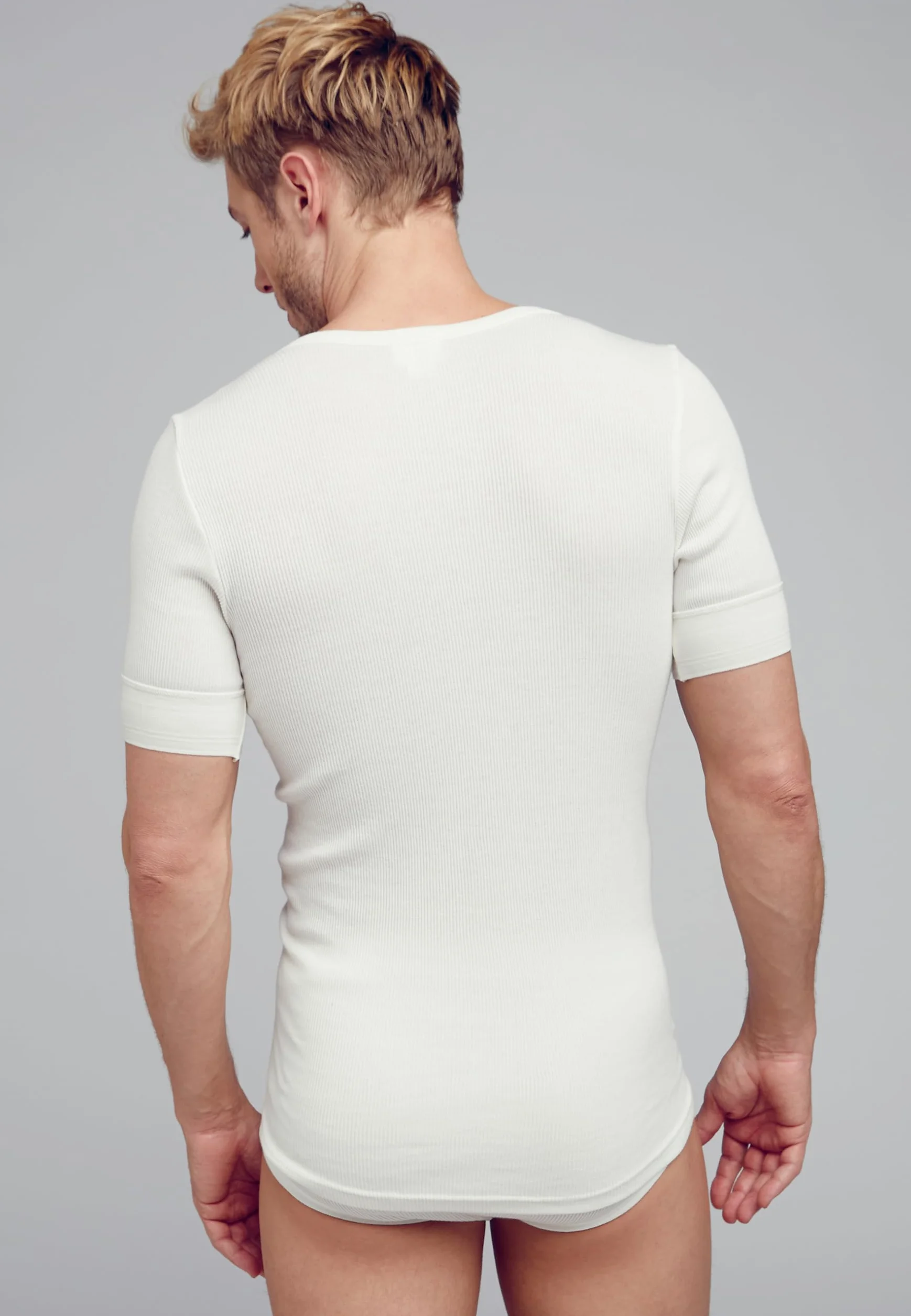 Jockey Klasyczna bawełniana koszulka z krótkim rękawem, off-white, XL