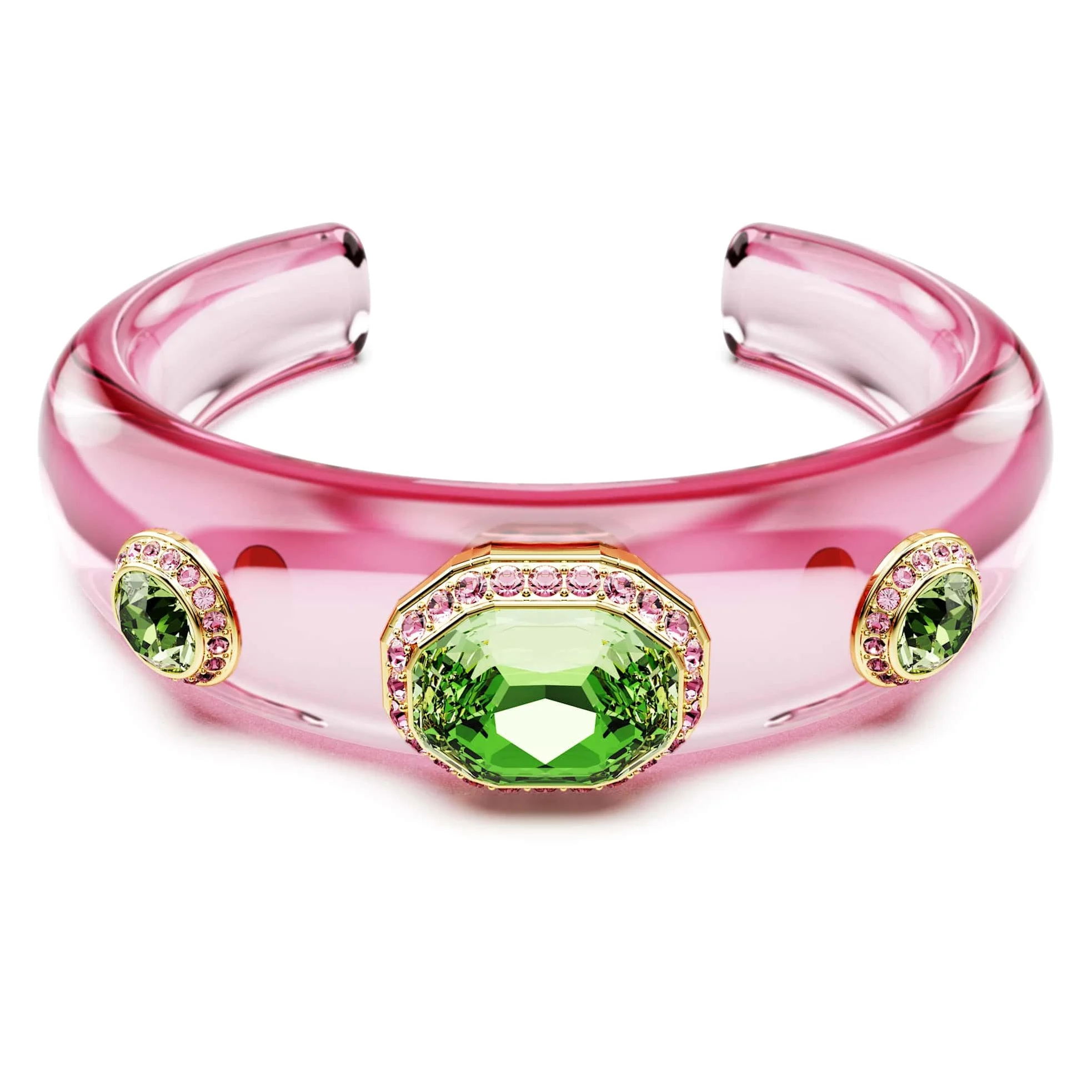Swarovski Dulcis Kolekcja bransoleta mankietowa, mieszane szlify, wielokolorowy, pokryty w odcieniu złota