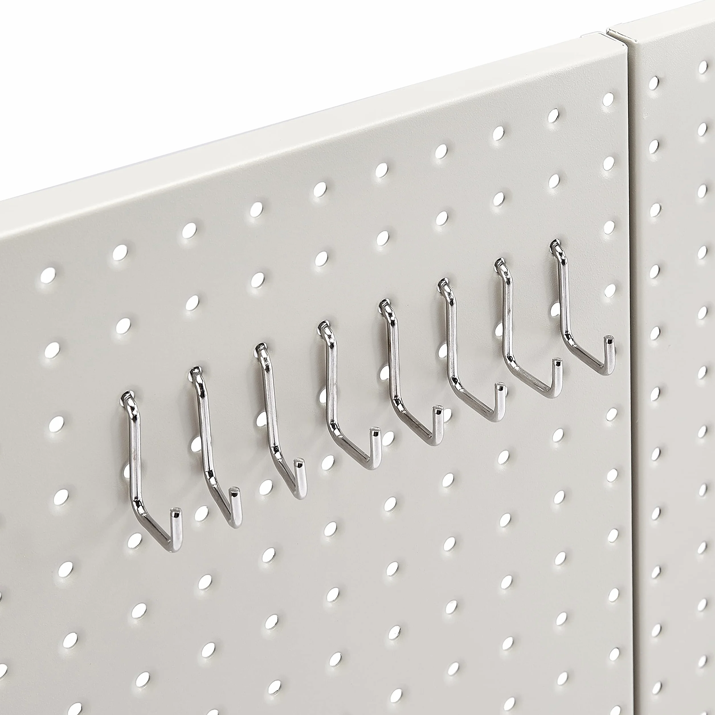 Amazon Basics – zestaw prostokątnych metalowych tablic perforowanych, 48 szt., kolor szary.
