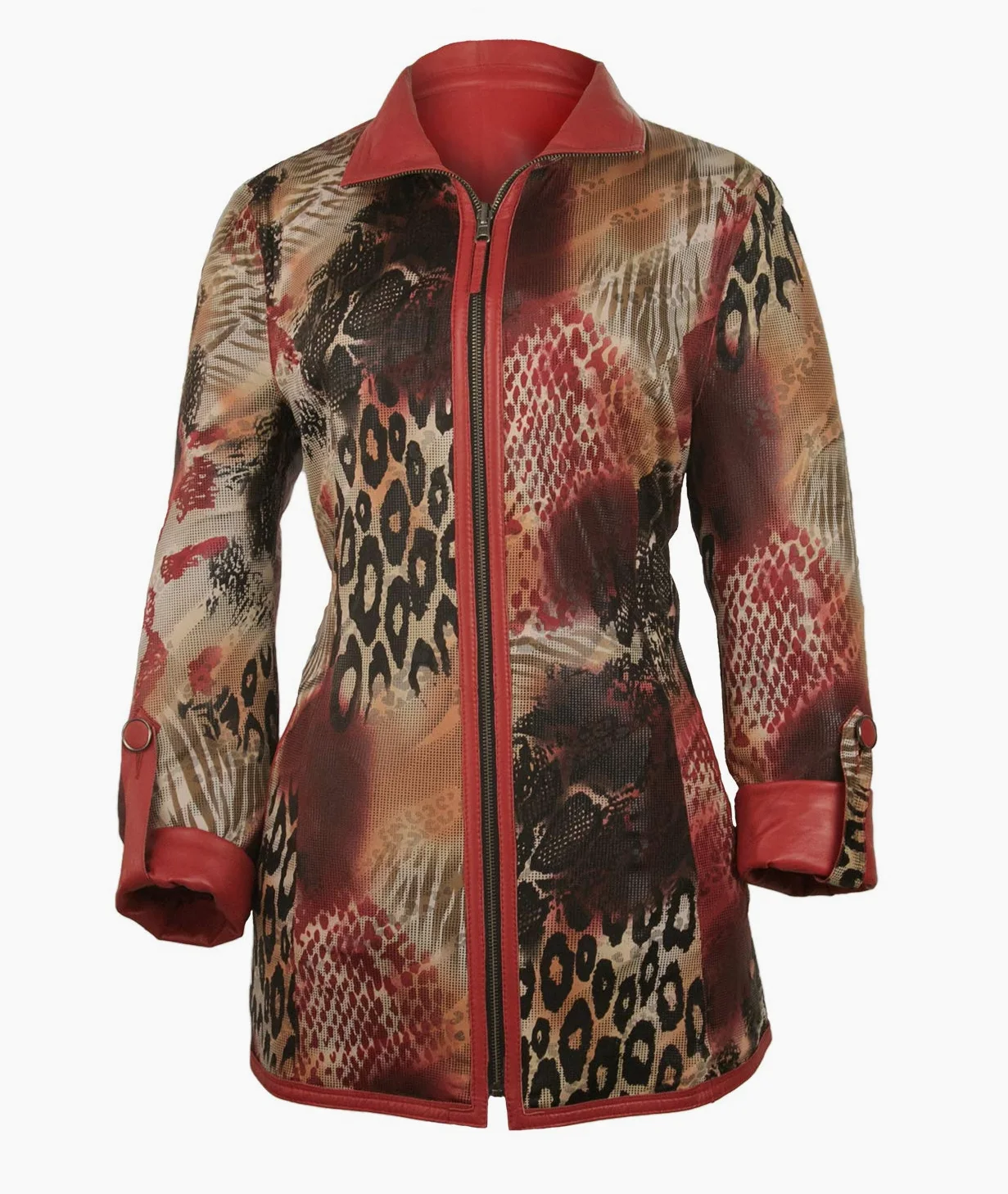 Zerimar Kurtka dwustronna skórzana | dwustronna kurtka damska | elegancka kurtka skórzana | damska kurtka skórzana