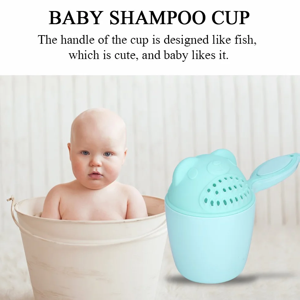 Kubek do Płukania Kąpieli Kubek do Szamponu dla Niemowląt Cute Kid Wash Hair Bathing Flusher Protection Eye (zielony) (Zielony)