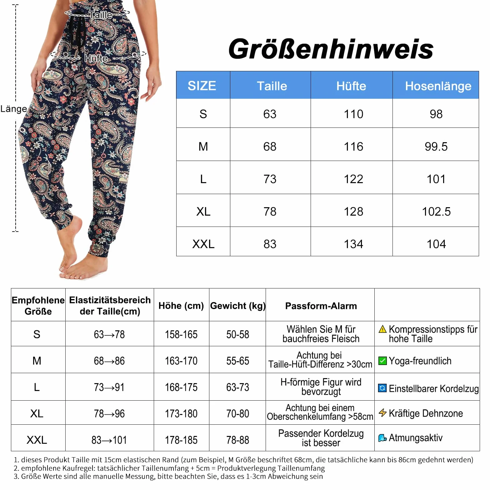 HAPYWER damskie spodnie haremki, długie, do uprawiania sportu, treningu, jogi, joggingu, letnie, lekkie, miękkie, luźne, wygodne, z dużymi kieszeniami, rozmiar S-XXL