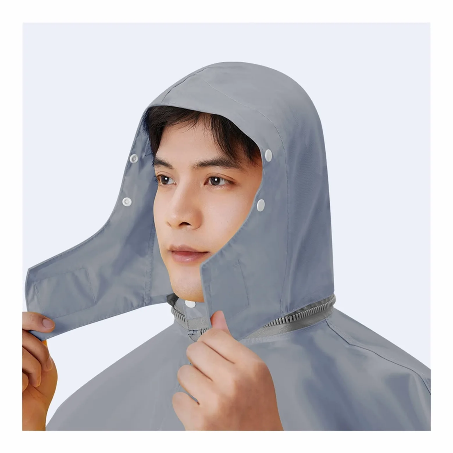 Wodoodporna peleryna przeciwdeszczowa z kapturem do jazdy na rowerze, motocyklu i skuterach inwalidzkich - wiatroszczelna peleryna przeciwdeszczowa unisex(Blue)