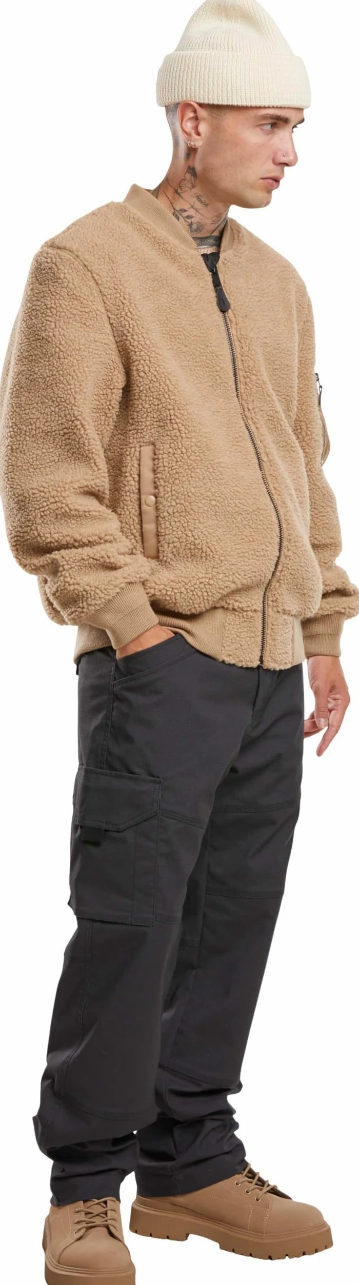 Brandit MA1 Sherpa męska kurtka polarowa oliwkowa Basics