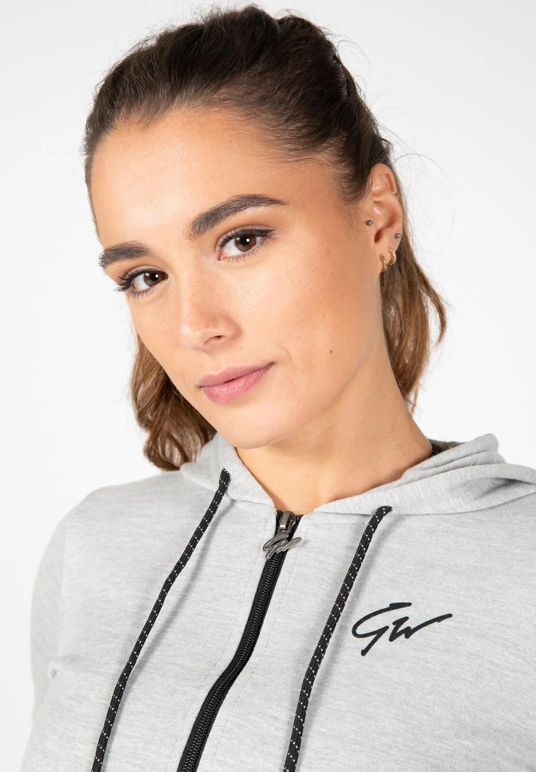 Gorilla Wear Pixley Zipped Hoodie - czarna - lekka funkcjonalna górna część sweter z zamkiem błyskawicznym do uprawiania sportu, na co dzień, na czas wolny, trening, wygodna, oddychająca, z bawełny i