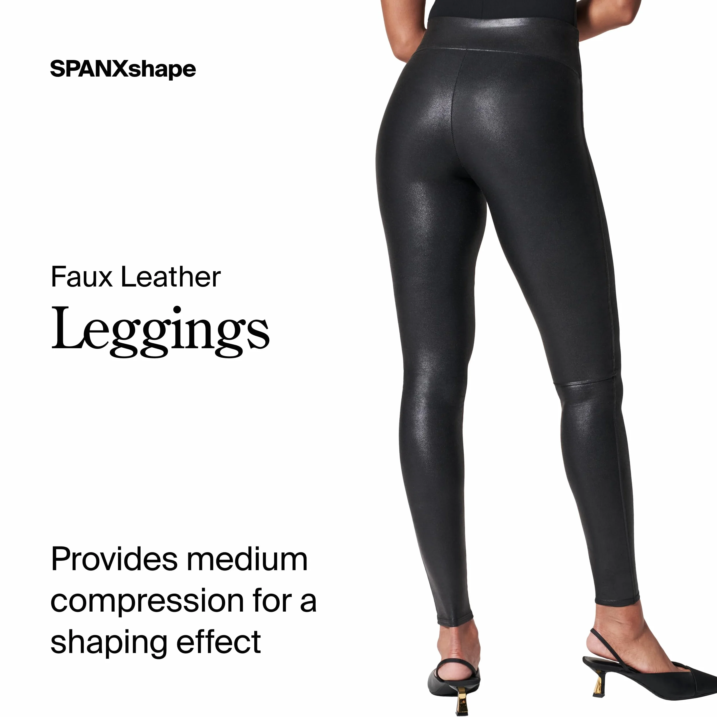 SPANX Legginsy ze sztucznej skóry