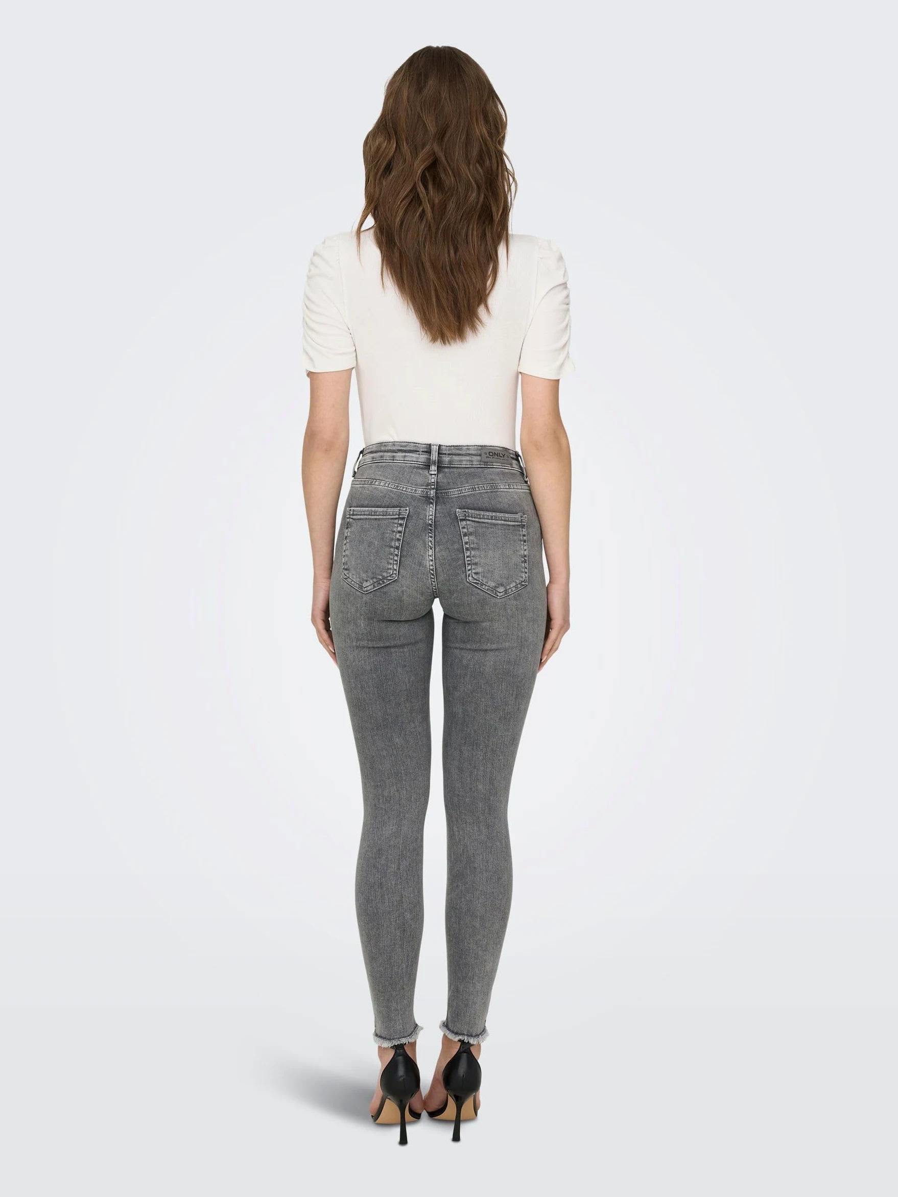 ONLY onlBLUSH MID SK ANK RAW JNS REA306 NOOS - dżinsy skinny Kobiety | jeansy skinny fit