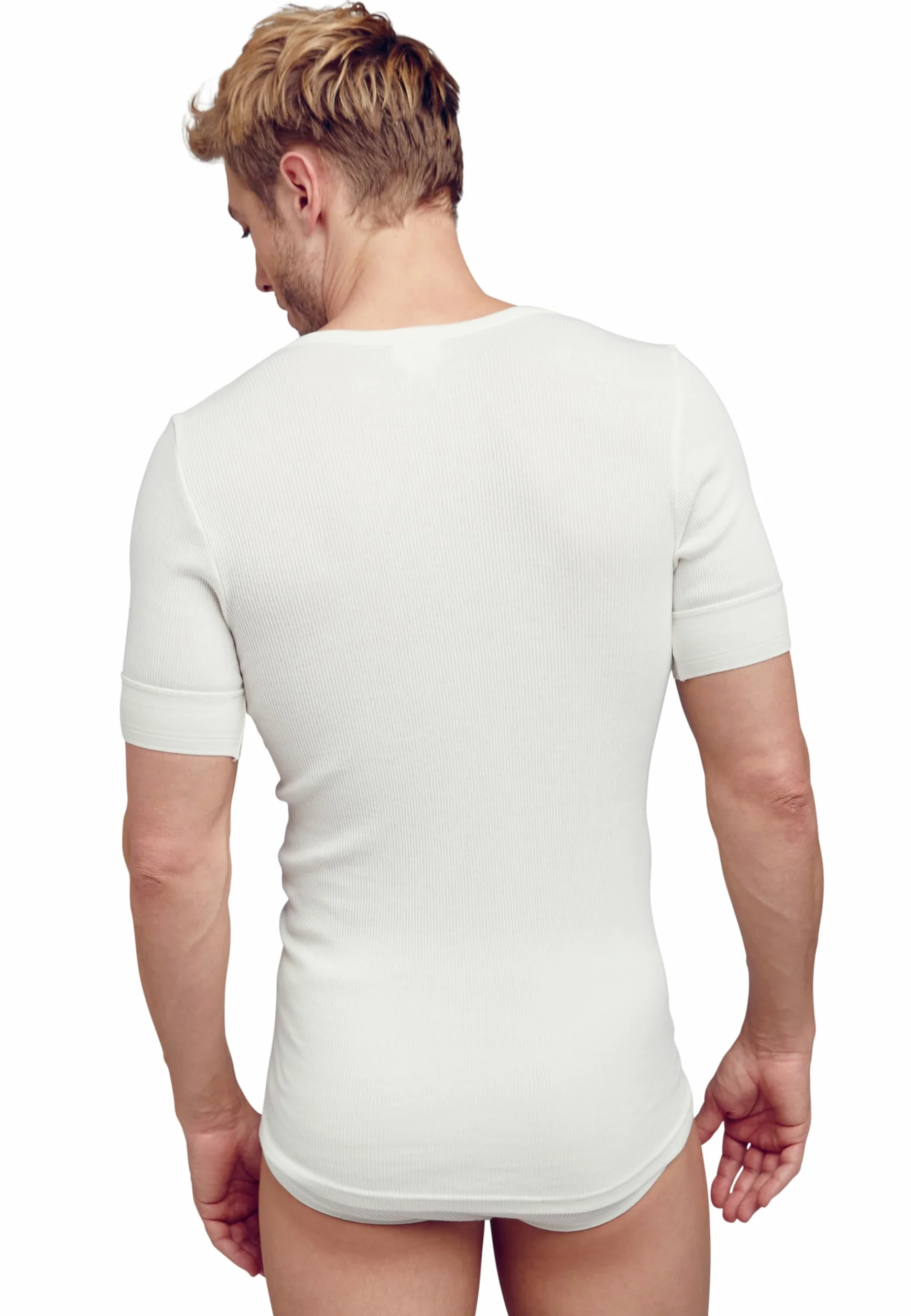Jockey Klasyczna bawełniana koszulka z krótkim rękawem, off-white, XL