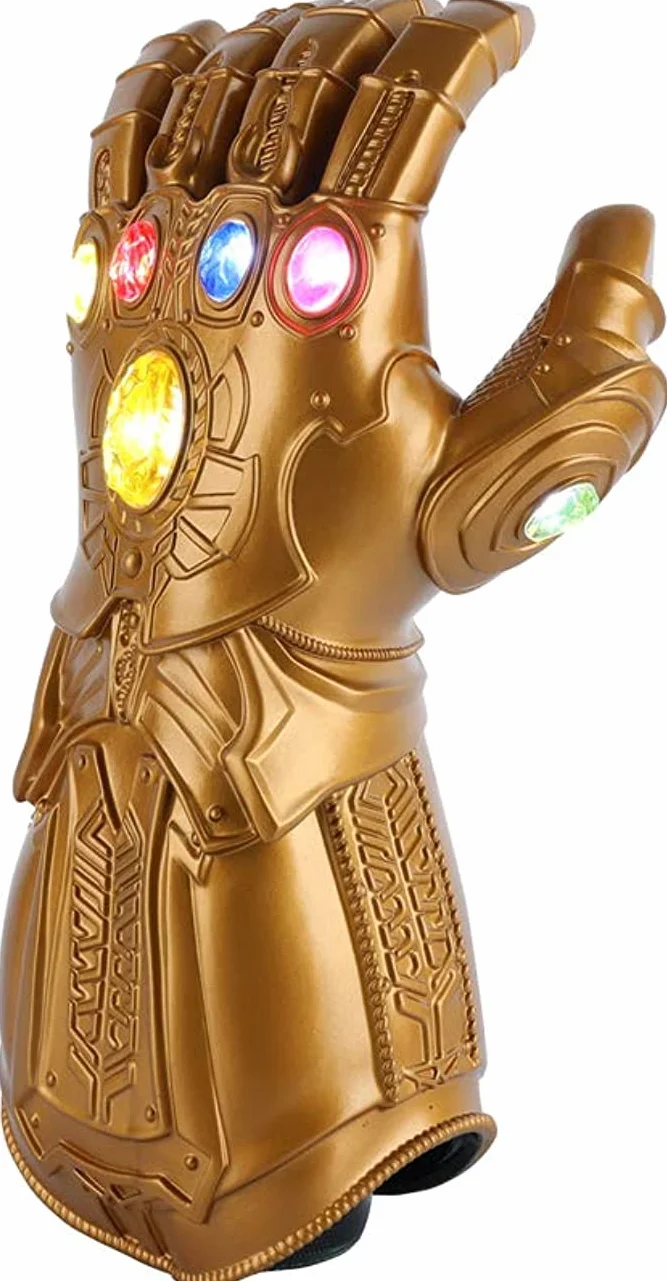 Super bohater Rękawiczka LED Light Up PVC Infinity Gems Kamienie Rękawiczki Zabawki Prezent dla Cosplay Halloween Rekwizyty