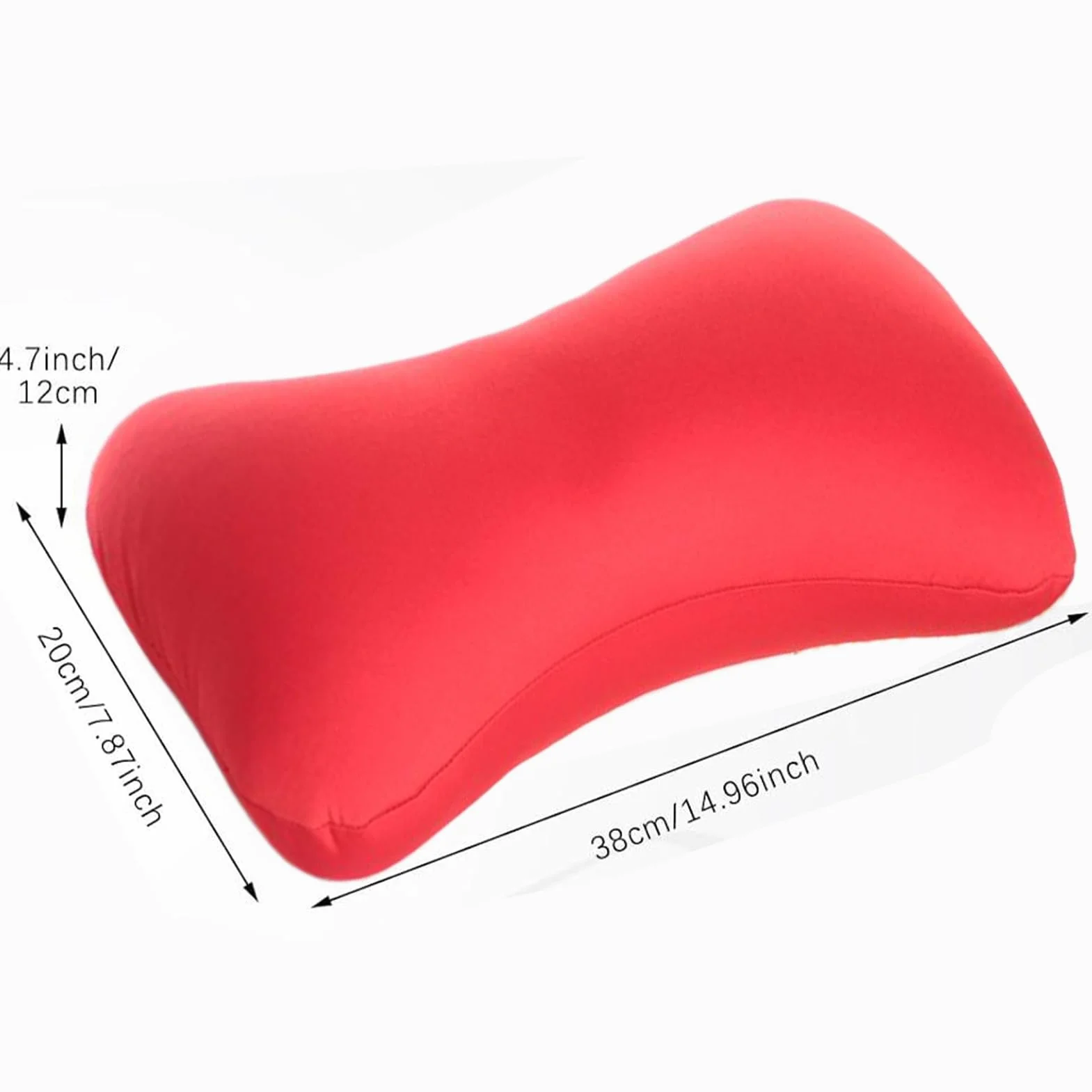 Poduszka z mikrokulkami 38 x 20 cm miękka poduszka podtrzymująca szyję ramiona plecy ergonomiczny zagłówek