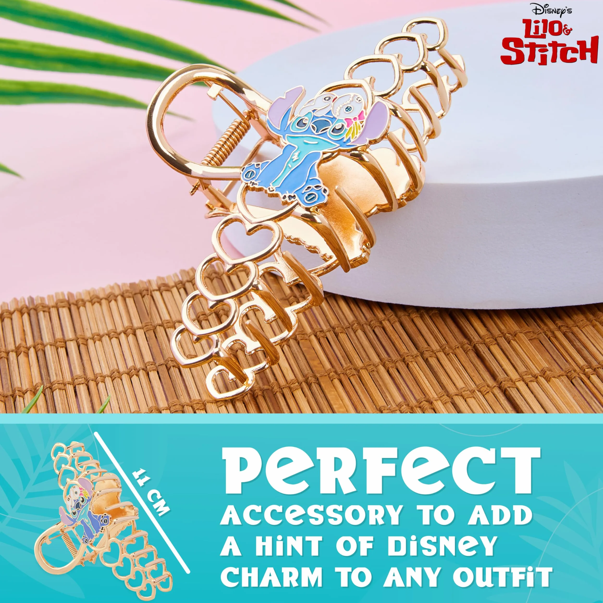 Disney Stitch Spinka do włosów Claw dla nastolatek, urocze akcesoria do włosów - prezenty dla dziewczynek