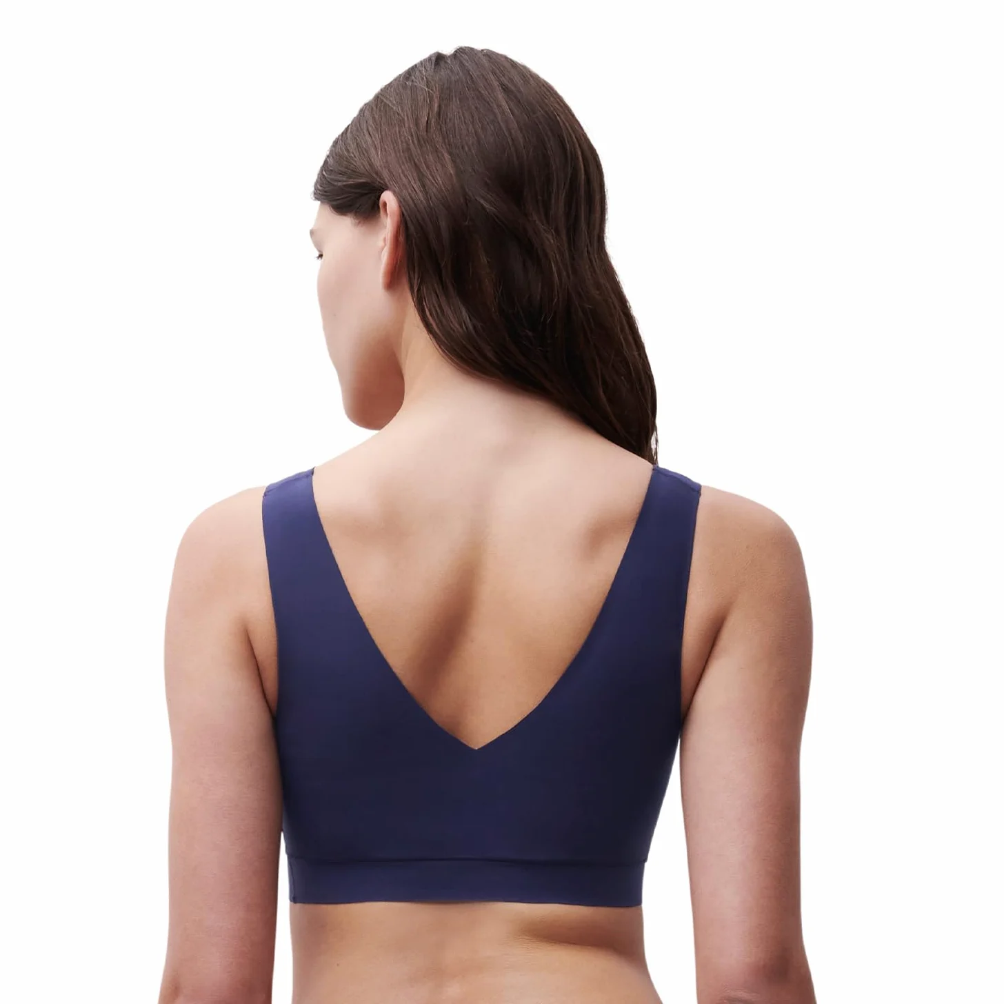 Chantelle Damski miękki biustonosz z wyściełanym dekoltem w serek, niebieski (Marine Blue), XL/XXL