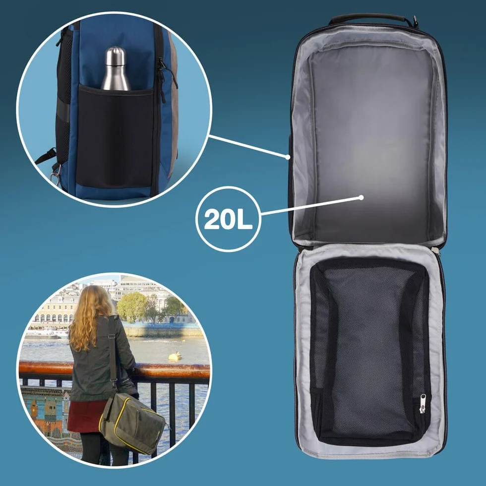 Cabin Max Manhattan Plecak 40x20x25 Ryanair bagaż podręczny 40 x 20 x 25 kabinowy na laptopa (20L)
