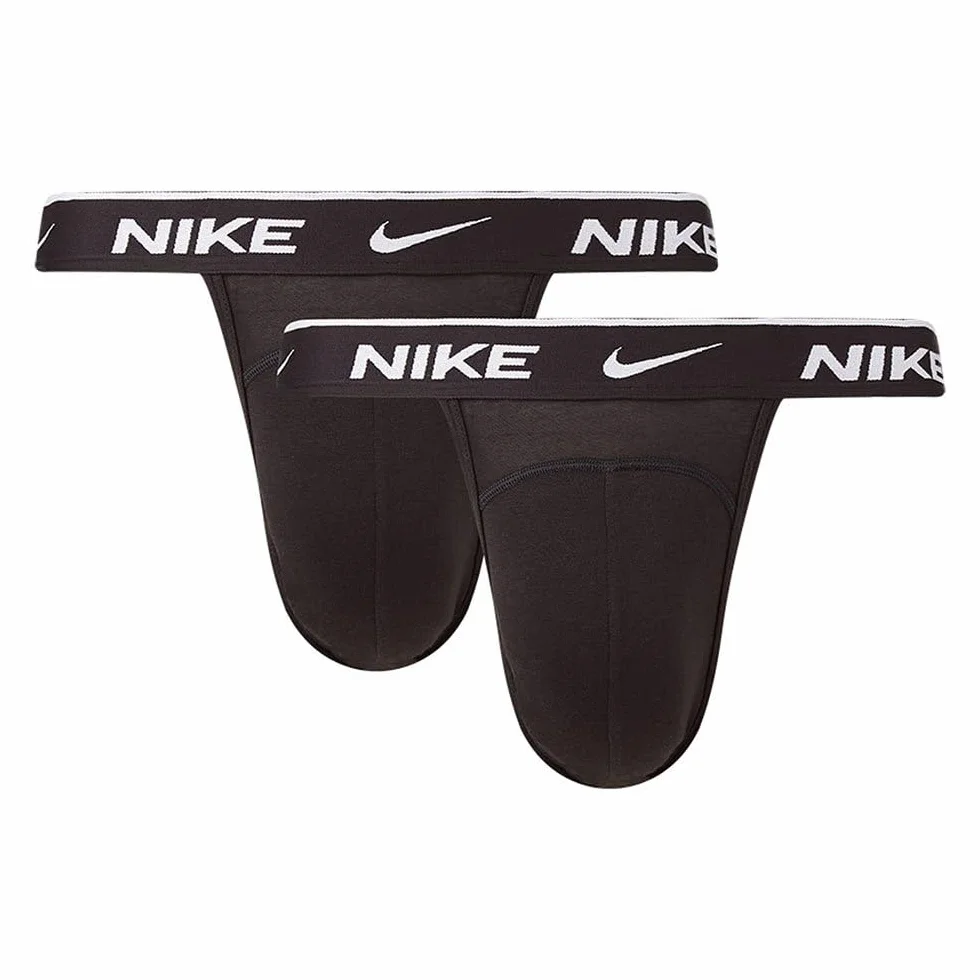 Nike Underwear Mężczyźni Essential Jock Strap Zestaw 3 sztuki – Optymalne wsparcie, Oddychalność, Wydajność sportowa, Black/Black/Black, XL