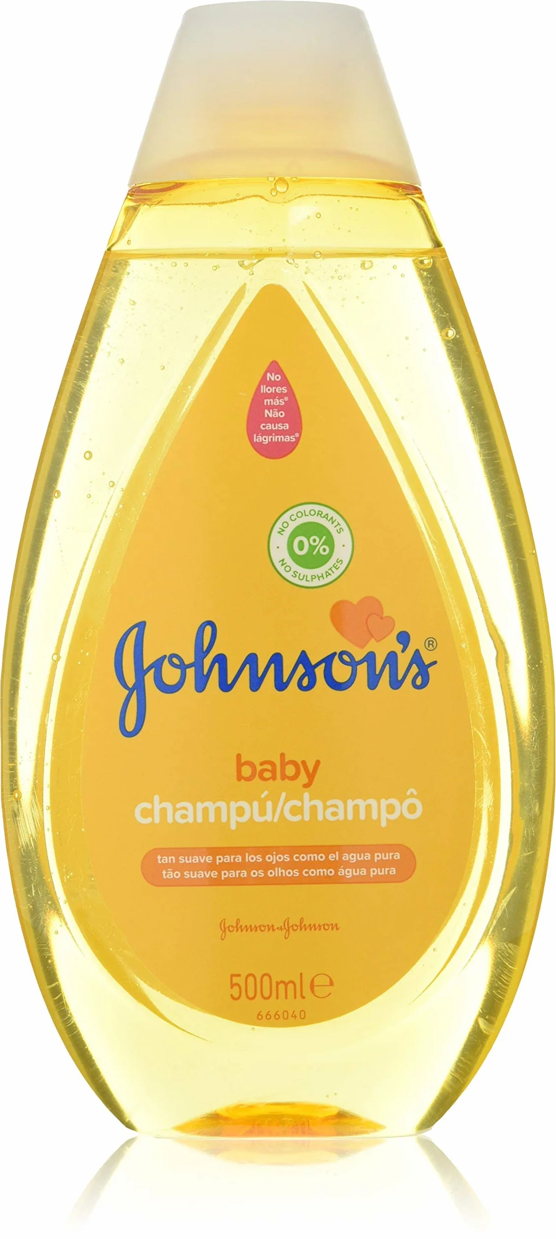 Johnson's Baby Classic Szampon z formułą Cry No More 500 ml, hipoalergiczny szampon o zrównoważonym pH dla niemowląt i dzieci, bez siarczanów i parabenów, opakowanie może się różnić