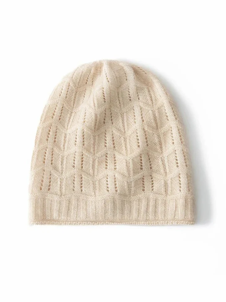 Jesienno-zimowa damska kaszmirowa czapka miękka ciepła dzianinowa czapki typu beanie czapka damska na co dzień solidne drążone czapki