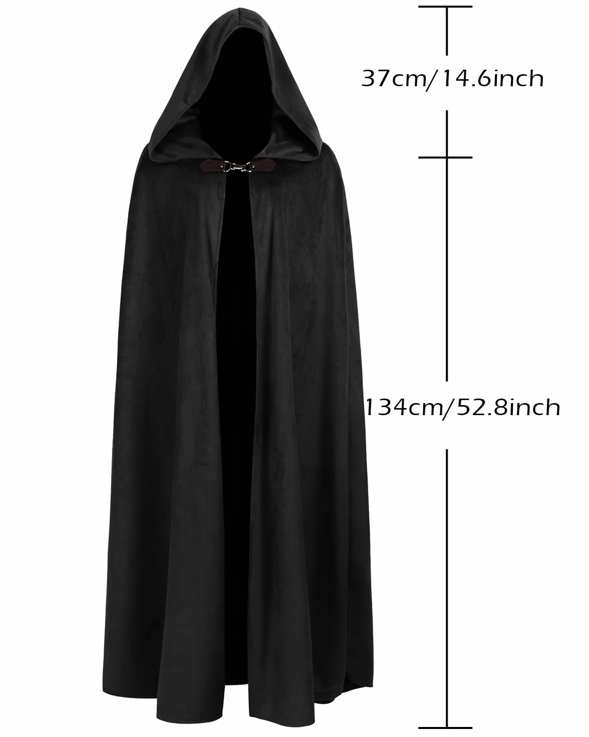 Keland Średniowieczna peleryna z kapturem renesansowa dla kobiet i mężczyzn Halloween Cosplay oliwkowo-zielona
