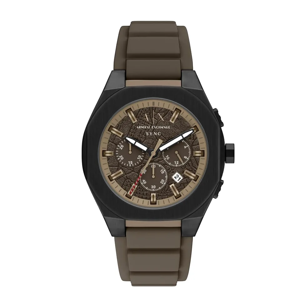 Armani Exchange AX4293 męski czarny zegarek ze stali nierdzewnej 44 mm