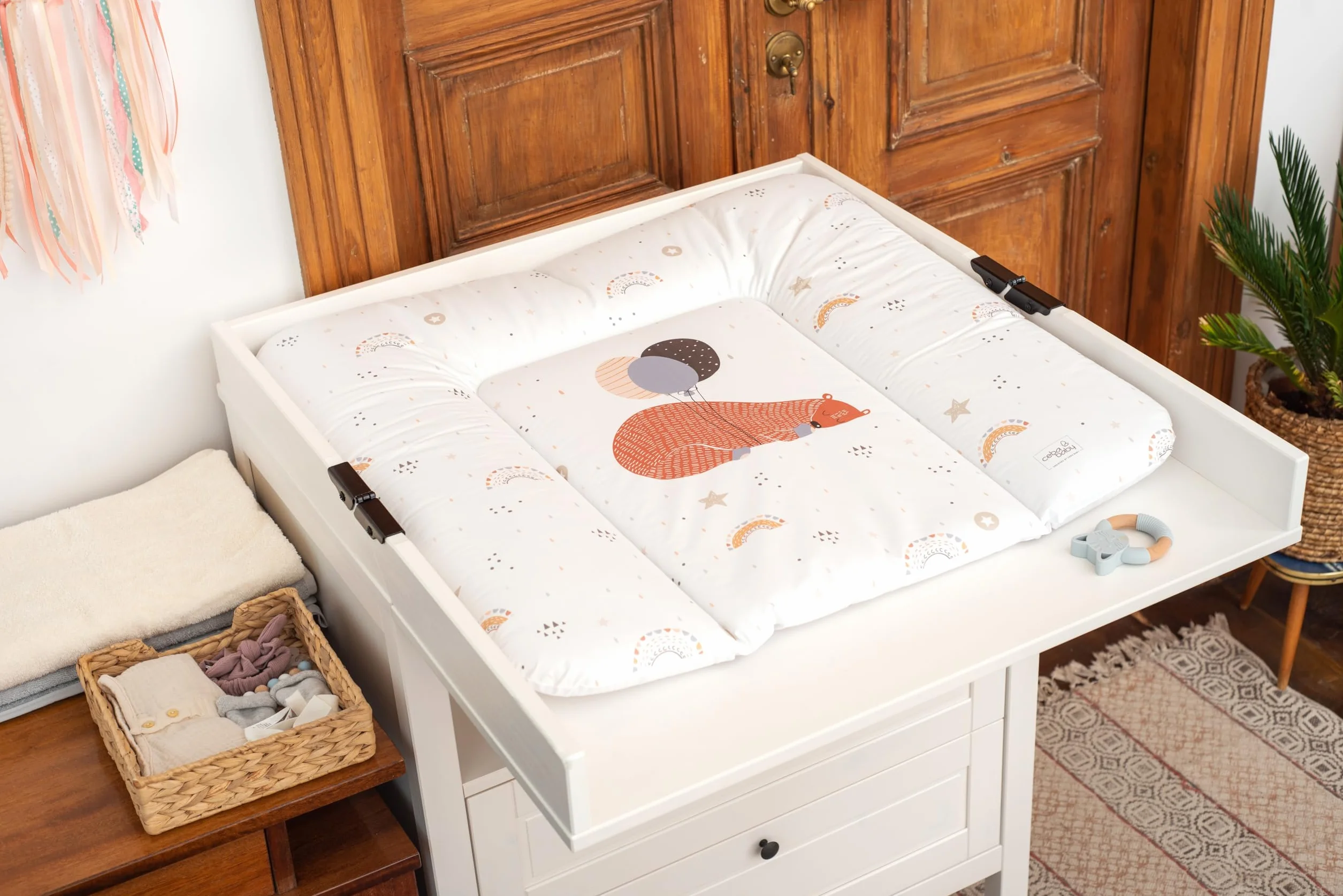 Ceba Baby® miękka przewijanka 50x70 cm - podkład do przewijania dla dziewczynek i chłopców - wodoszczelna, zmywalna - OEKO-TEX® Standard 100 - Wyprodukowano w UE - Mysz