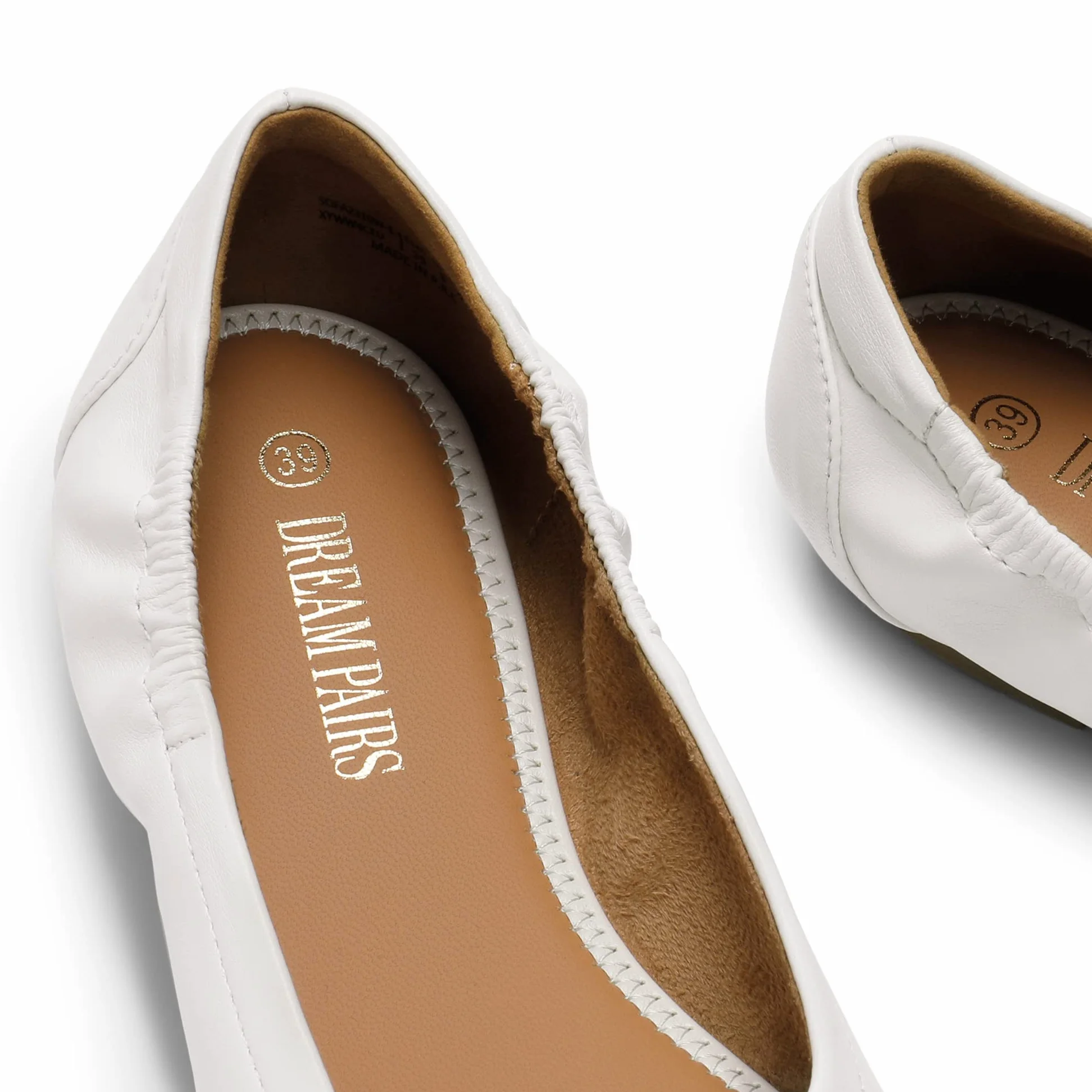 DREAM PAIRS Damskie baleriny, klasyczne, płaskie baleriny damskie, eleganckie, ze sznurowaną kokardką