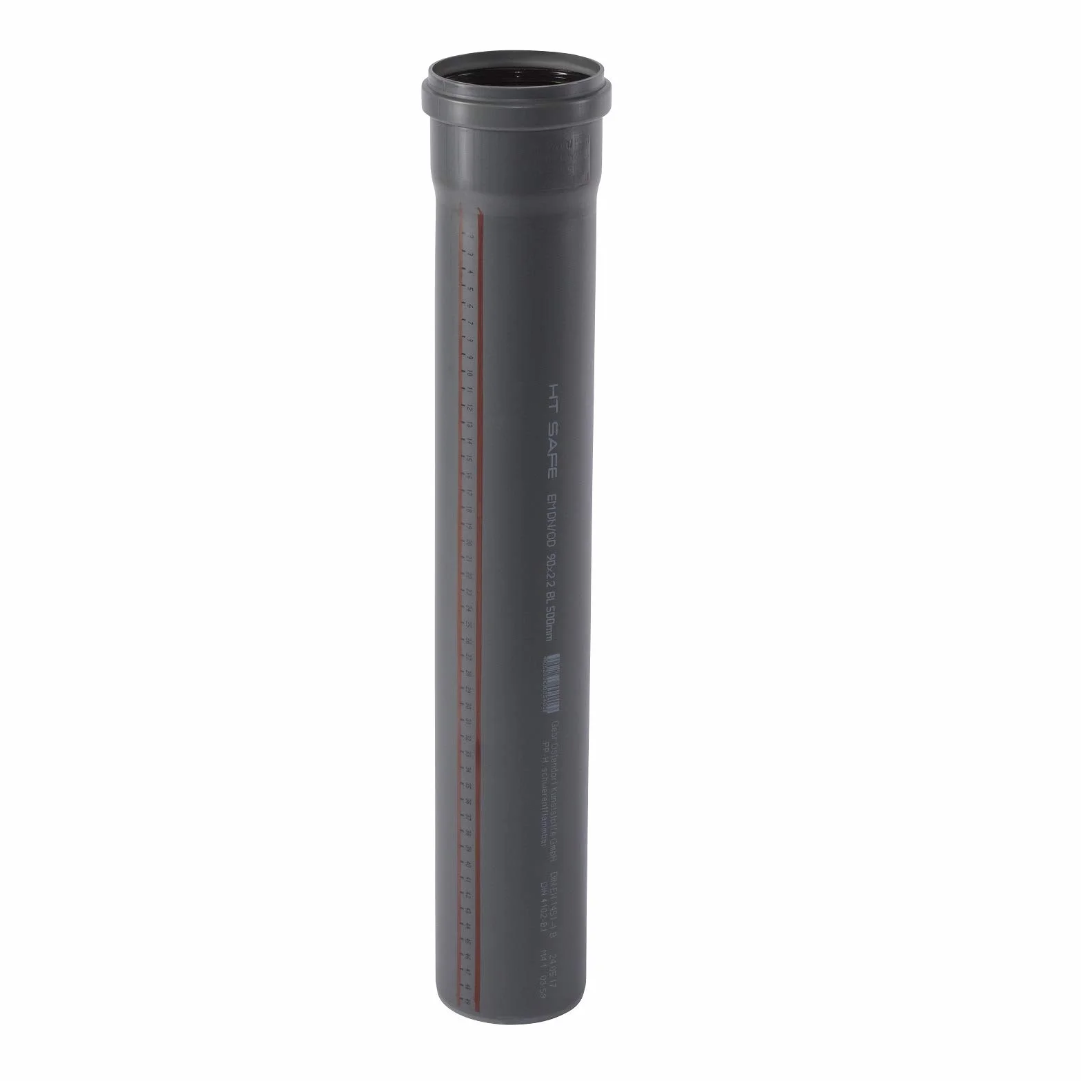 Ostendorf HTsafe rura HT z mufą DN 90 mm 500 mm, szara