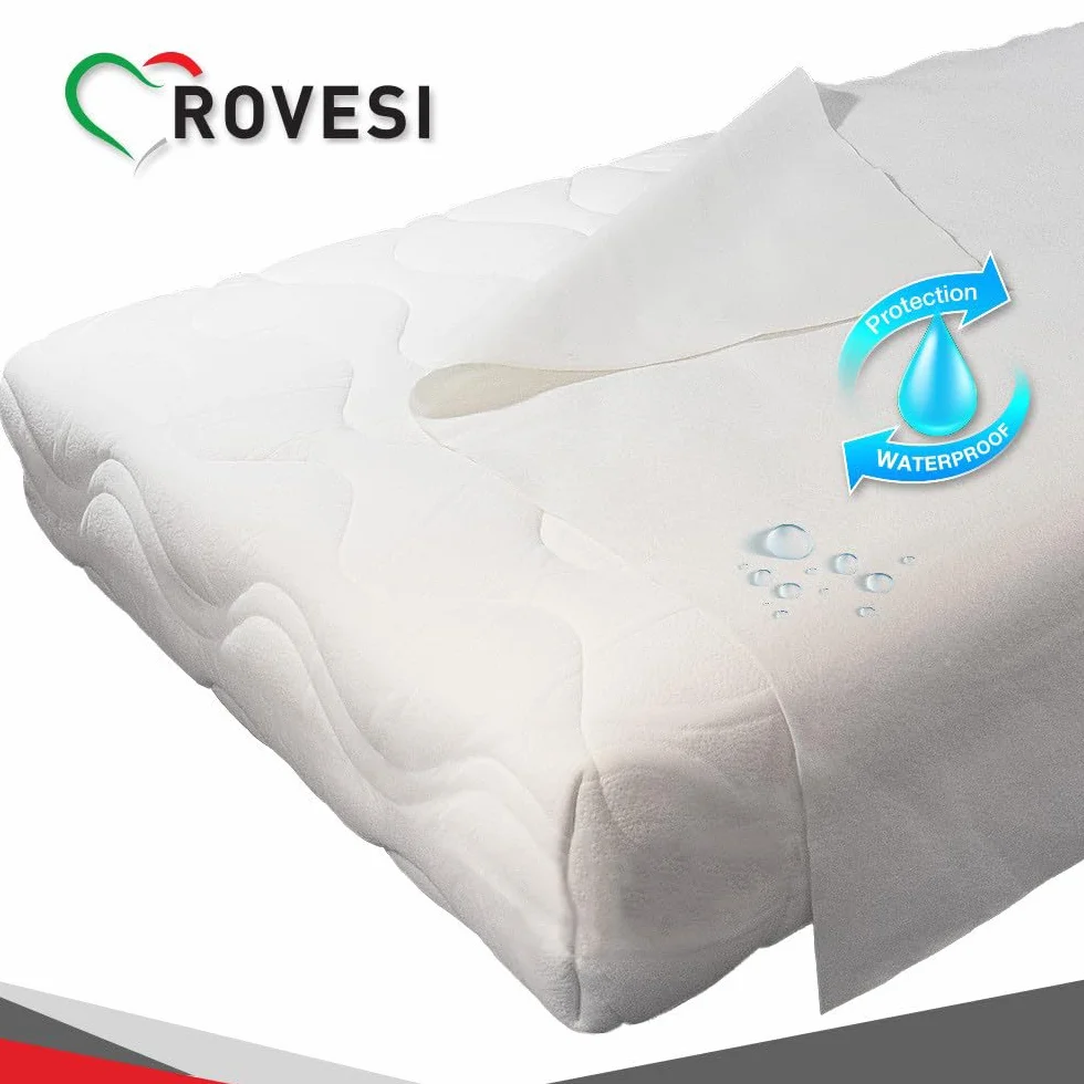 Podkładka dla chorych, nadaje się do prania, wkładka na nietrzymanie moczu, oddychająca, wodoszczelna łóżko, nadaje się do prania ROVESI, Made in Italy. Wyjątkowo chłonna, miękka, elastyczna i wodoszczelna (cm 100 x 150 Classic)