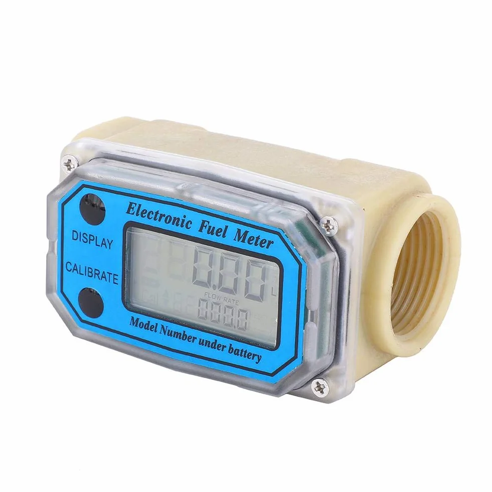 Mini cyfrowy przepływomierz turbiny - mini cyfrowy przepływomierz turbiny wysokoprężny miernik przepływu paliwa 15-120 l/min 1" NPT