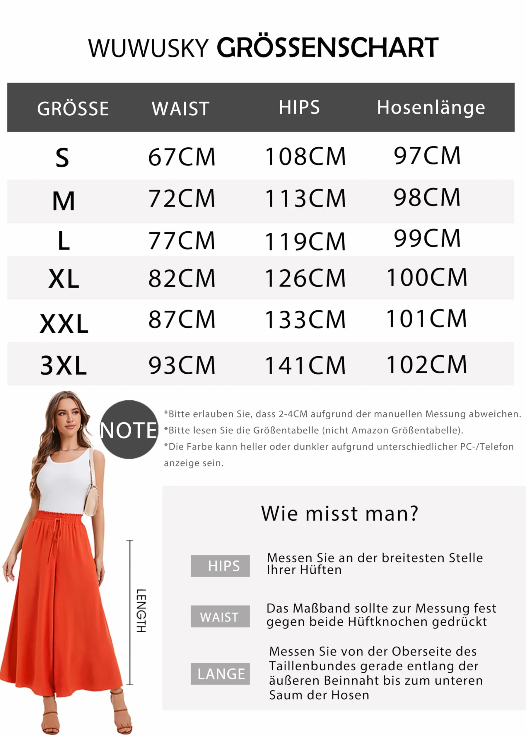 Damskie Spodnie Letnie Palazzo Z Wysokim Stanem Luźne Szerokie Eleganckie Lekkie Przewiewne Z Kieszeniami Do Codziennego Użytku Pracy I Wakacji