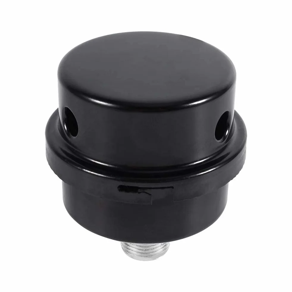 Tłumik filtra powietrza, metalowy filtr średnica 16 mm do sprężarki powietrza (czarny)