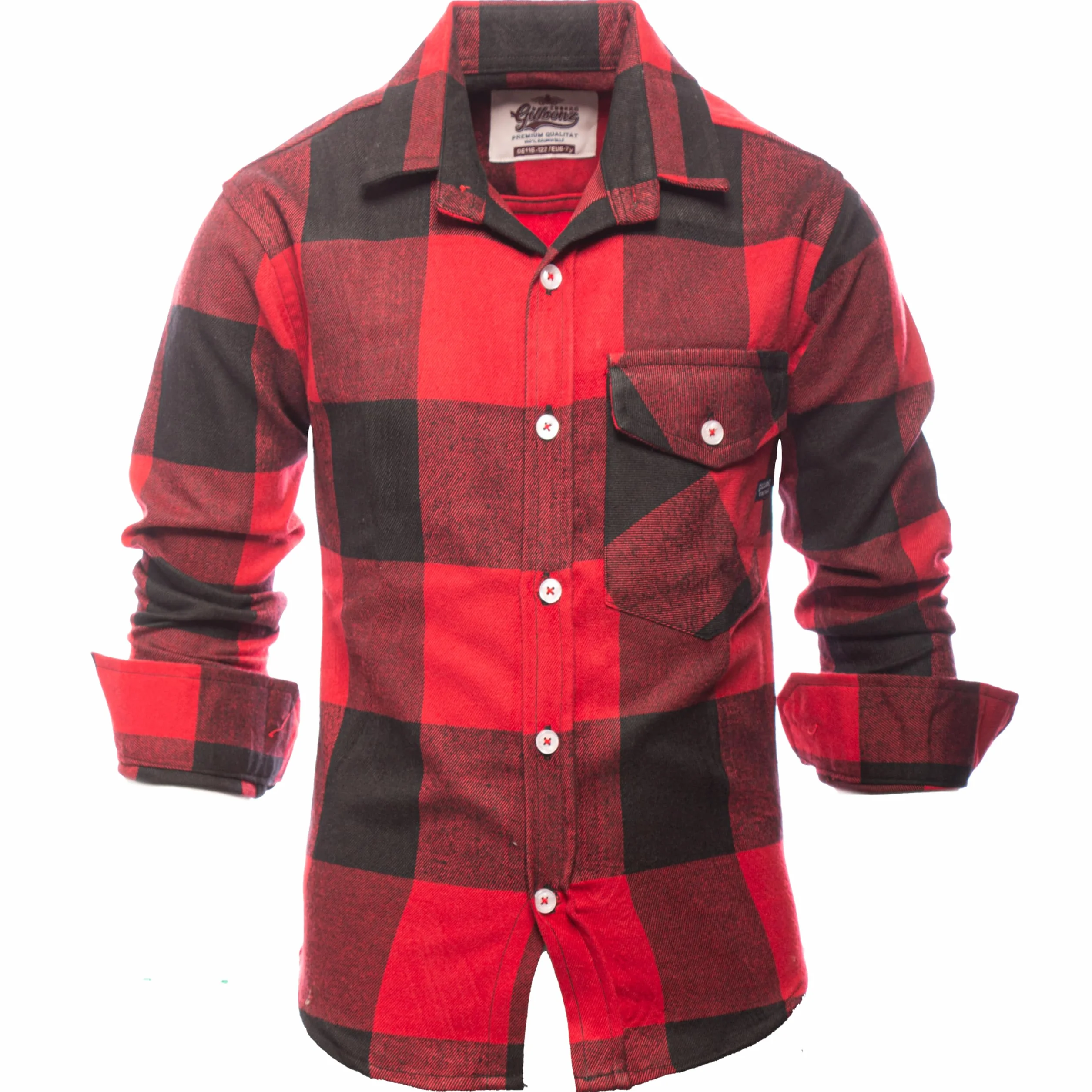 GILLSONZ DSF-73 koszula flanelowa w kratkę, dla dzieci, na czas wolny, dla studentów