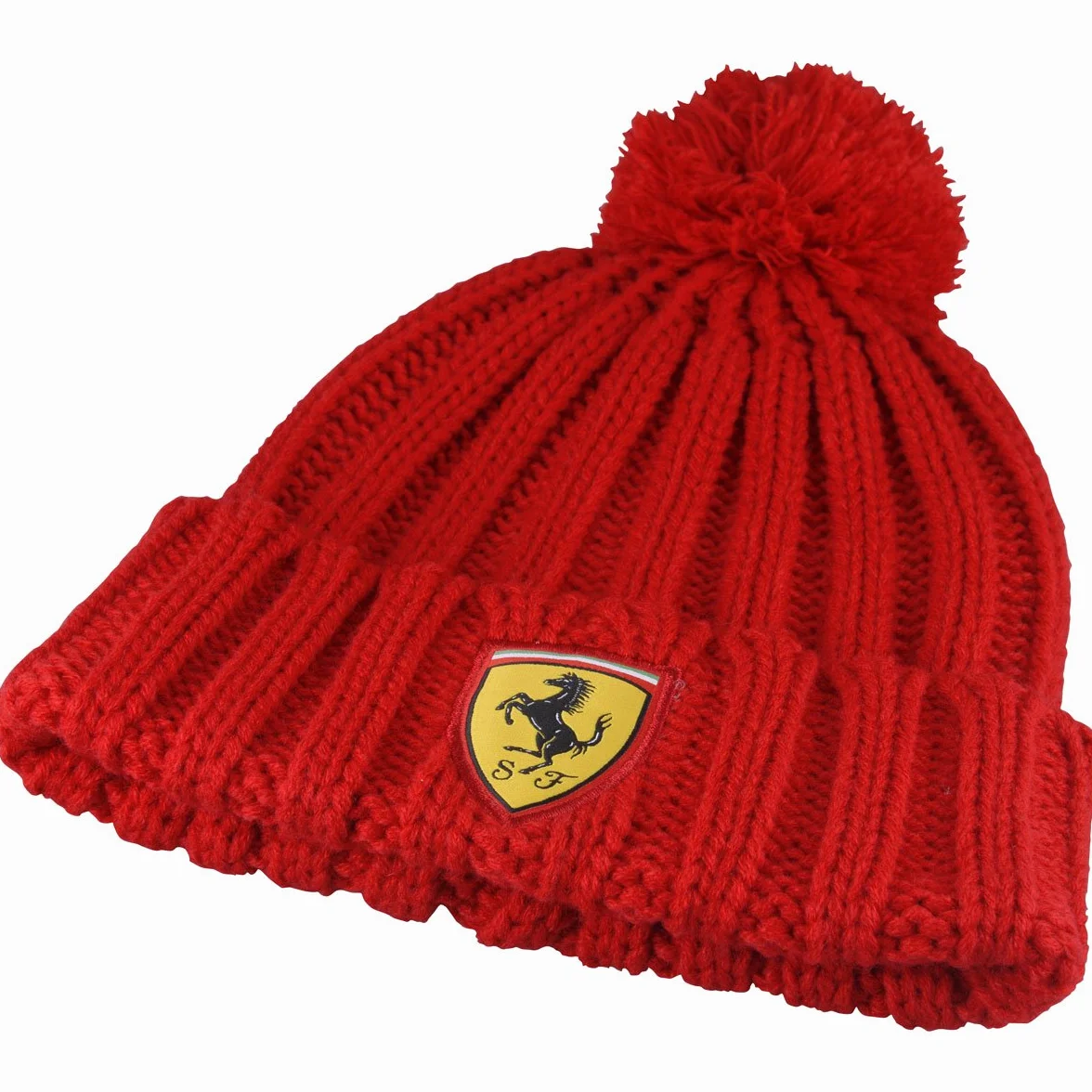 Czapka Ferrari Scuderia F1 z pomponem i daszkiem 54cm Czerwona